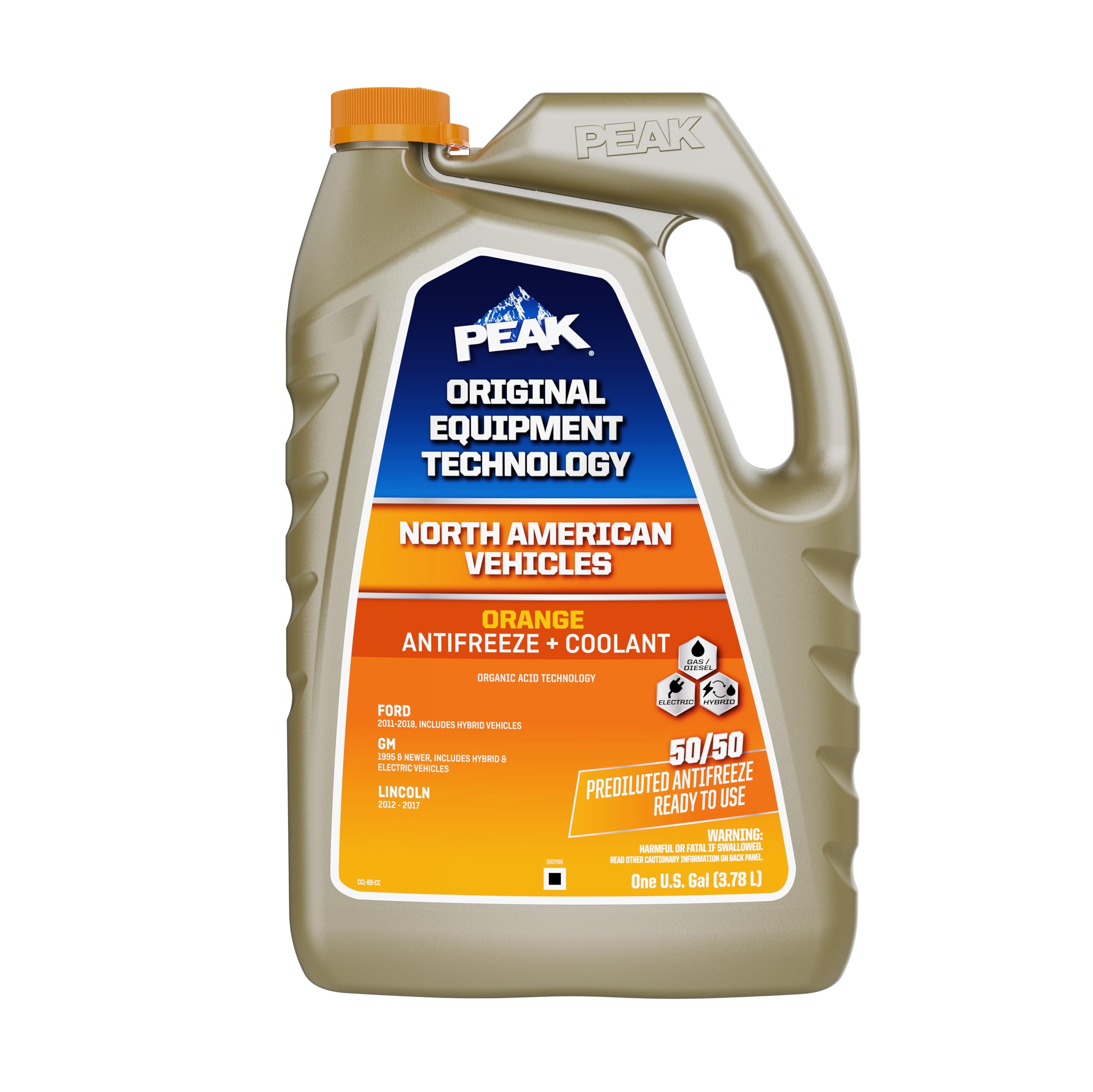 PEAK OET Extended Life Orange 50/50 Prediluted Antifreeze/Coolant for North American Vehicles, 1 Gal. PEAK uk supplements