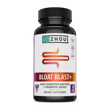Zhou Nutrition Bloat Blast+ Digestive Enzymes with Probiotics, Bloating Relief for Women Zhou Nutrition uk supplements