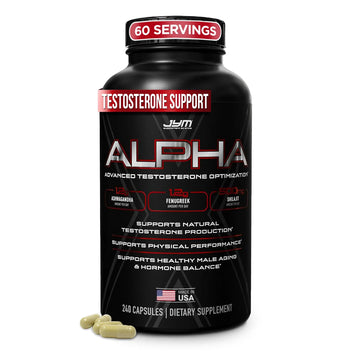 Alpha JYM X Advanced Booster - Vitality, Optimization, , Ashwagandha, Boron, , Fenugreek, Eurycoma, Damiana, Quercetin, DIM, JYM Supplemental Science (240 Capsules) JYM Supplement Science uk supplements