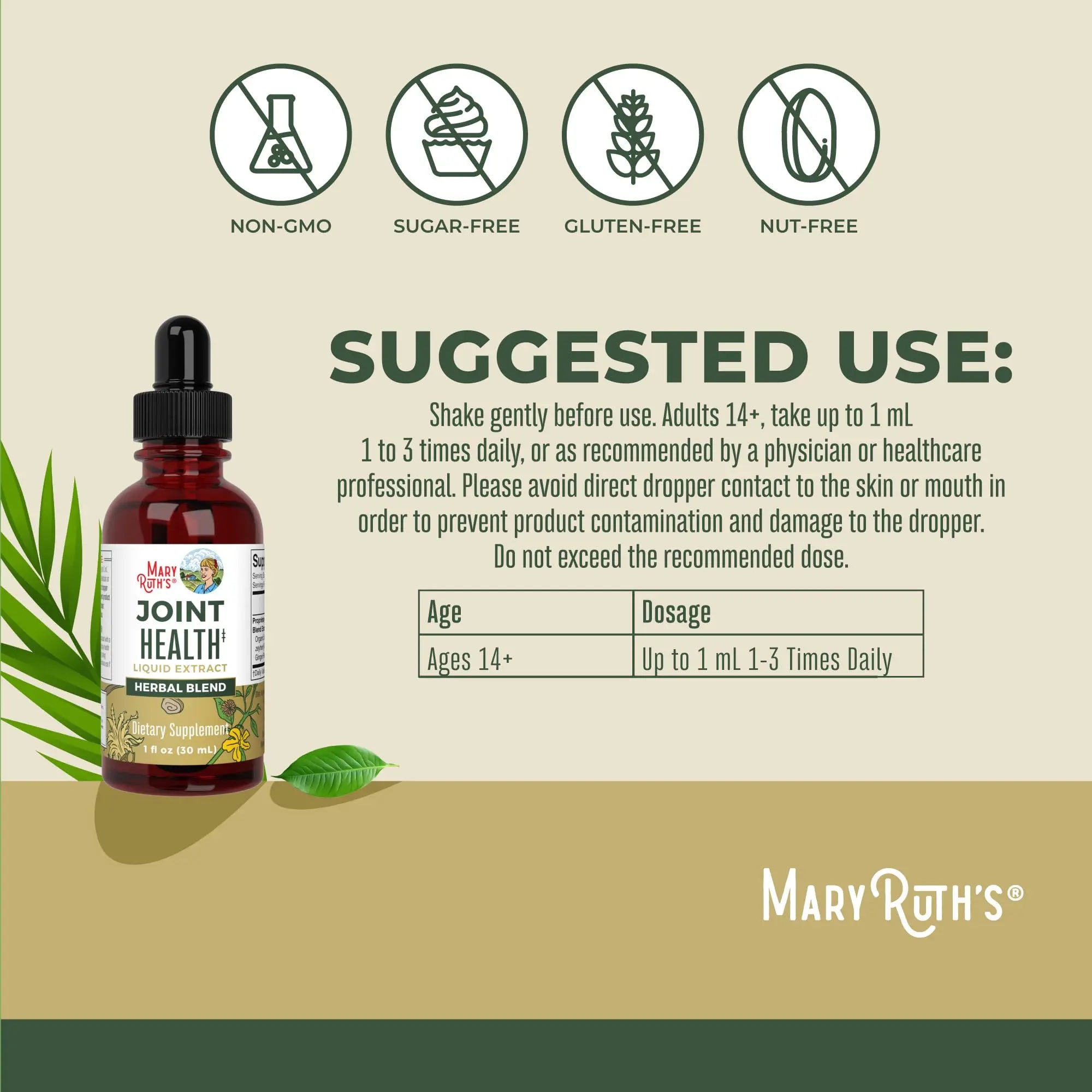 MaryRuth Organics Joint Health Liquid Drops & Vitamin K2+D3 Gummies (Peach Mango and Apricot) | Label Project Verified | Vitamins for Calcium, Joints, and Bone Support | Vegan, Non-GMO, Gluten Free MARYRUTH'S uk supplements