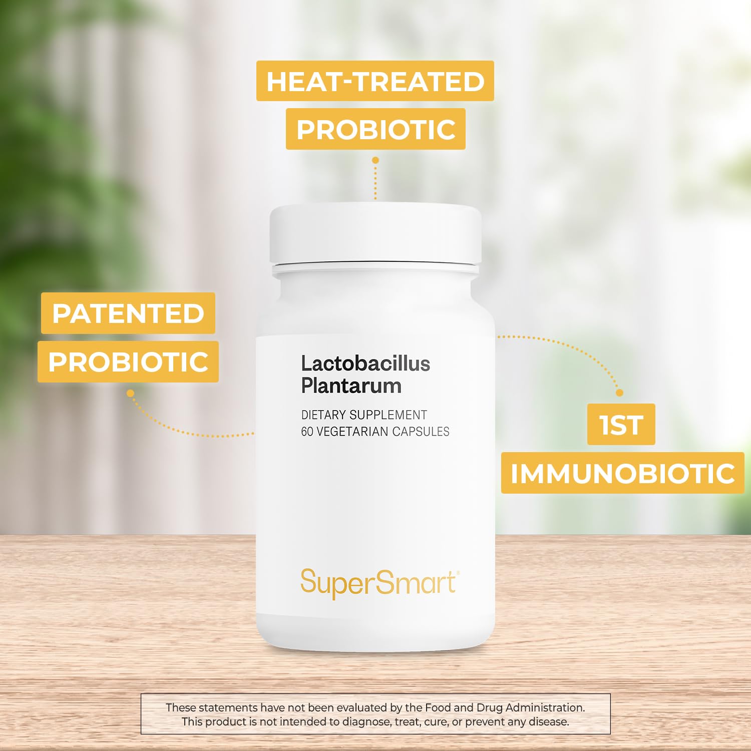 Supersmart - Lactobacillus Plantarum PostBiotic 20 Billion CFU per Day (Immuno-LP20) - Heat-Treated Probiotic Supplement | Non-GMO & Gluten Free - 60 Vegetarian Capsules Supersmart uk supplements