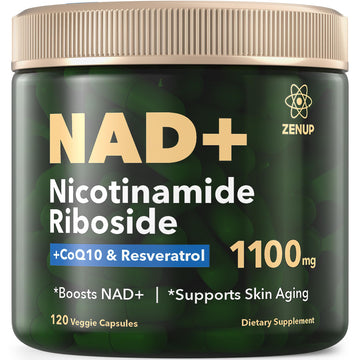 ZenUP NAD+ Supplement | 1100mg Liposomal Nicotinamide Riboside with Resveratrol & Quercetin | Anti-Aging, Cellular Energy, Mental Focus | 120 Caps ZenUP uk supplements