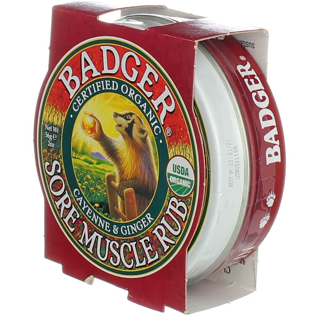 Badger Sore Muscle Rub 2z Size 2z Badger Sore Muscle Rub 2z Tin 2z Badger uk supplements