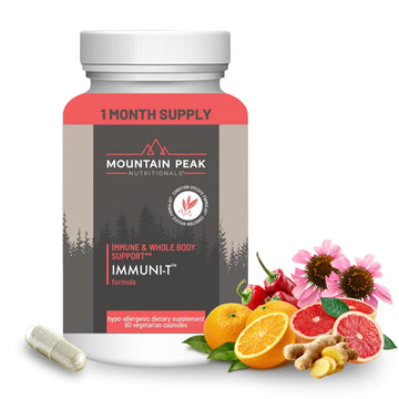 Mountain Peak Nutritionals Immuni-T Advanced Immune Support Supplement - 4-in-1 Formula with Vitamin C, A, Zinc, & Mushroom Blend - Daily Wellness & Seasonal Defense (60 Vegetarian Capsules) Mountain Peak Nutritionals uk supplements