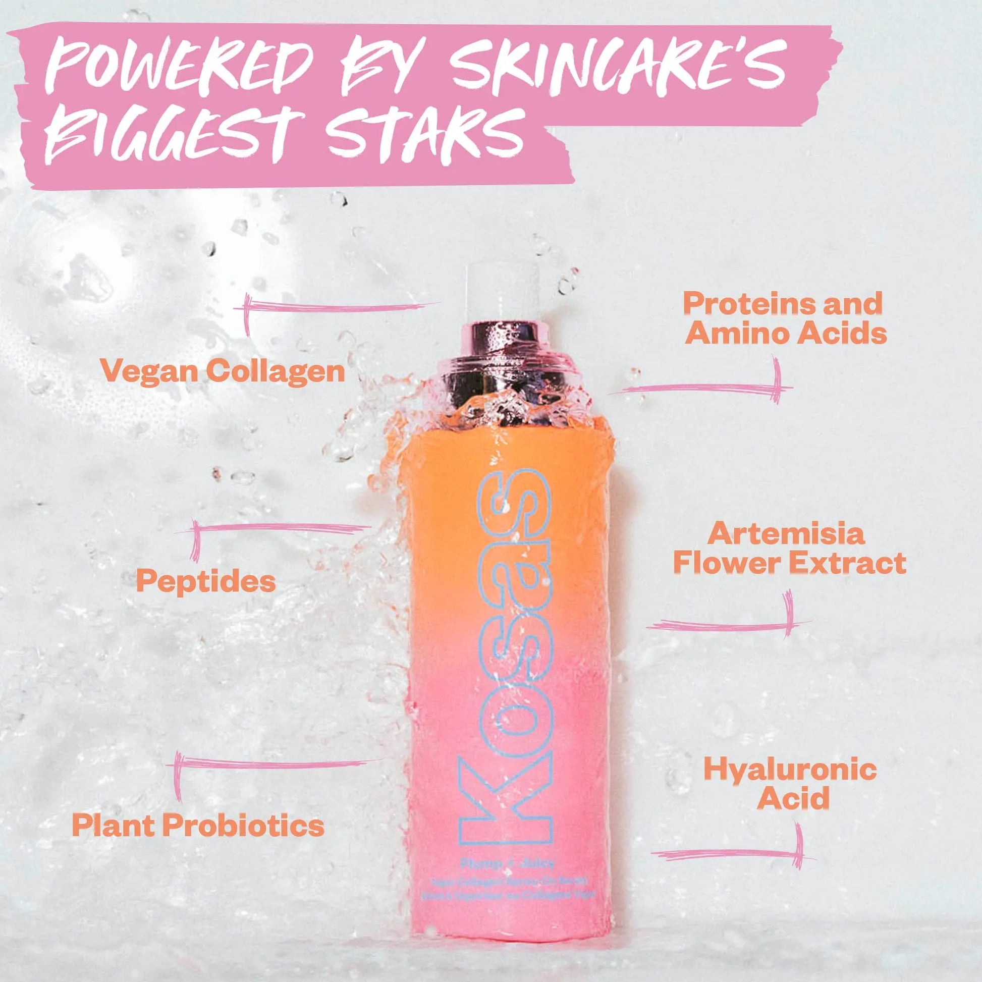 Kosas Plump and Juicy Vegan Collagen Spray - On Serum, Made in USA - Visibly Firms, Soothes, and Hydrates the Skin - 3.38 Oz Kosas uk supplements