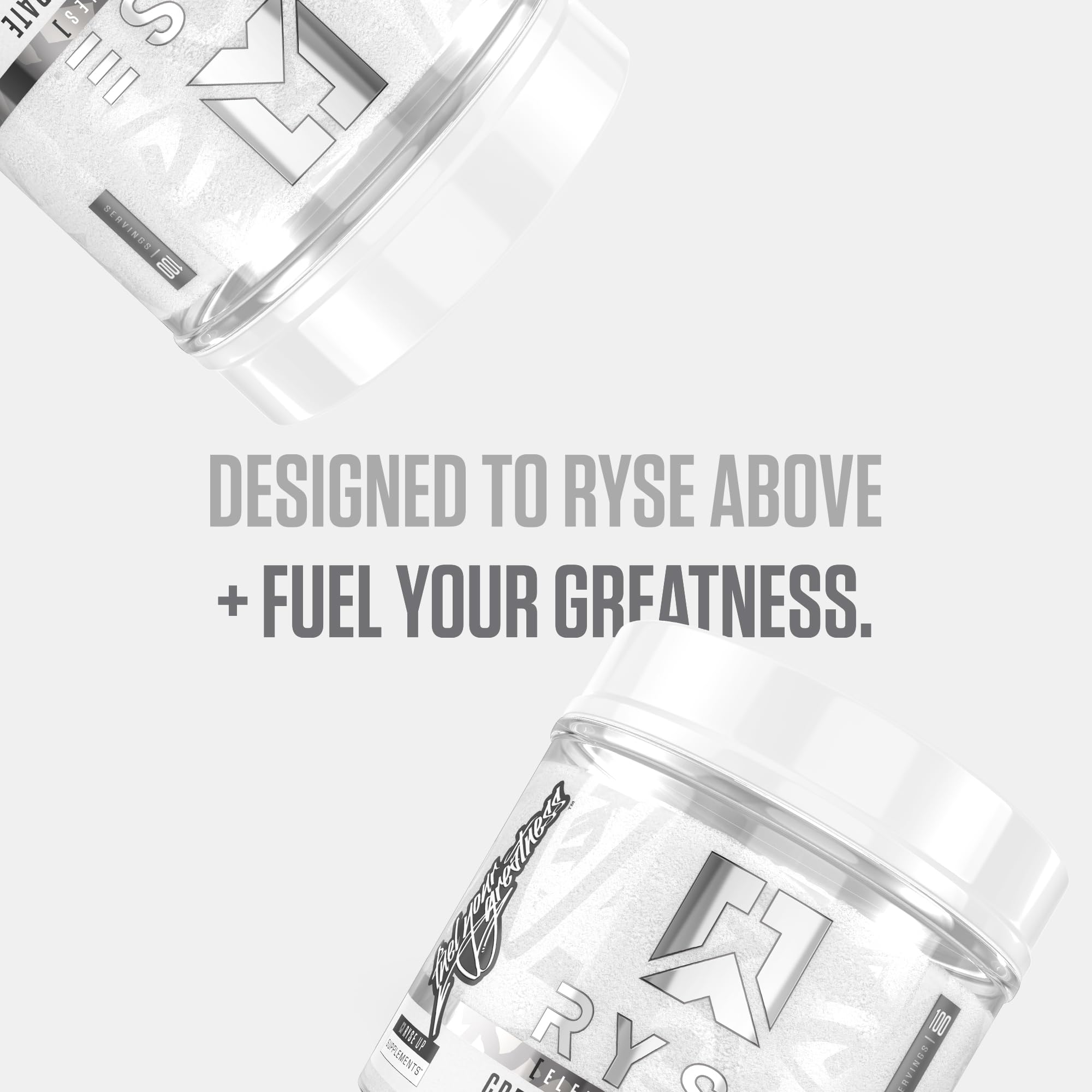 RYSE Creatine Monohydrate Powder - Unflavored - Supports Men & Women Lean Muscle Growth, Strength, Power, and Endurance - Helps Reduce Fatigue and Improve Workout Recovery - 100 Servings. RYSE Up Supplements uk supplements