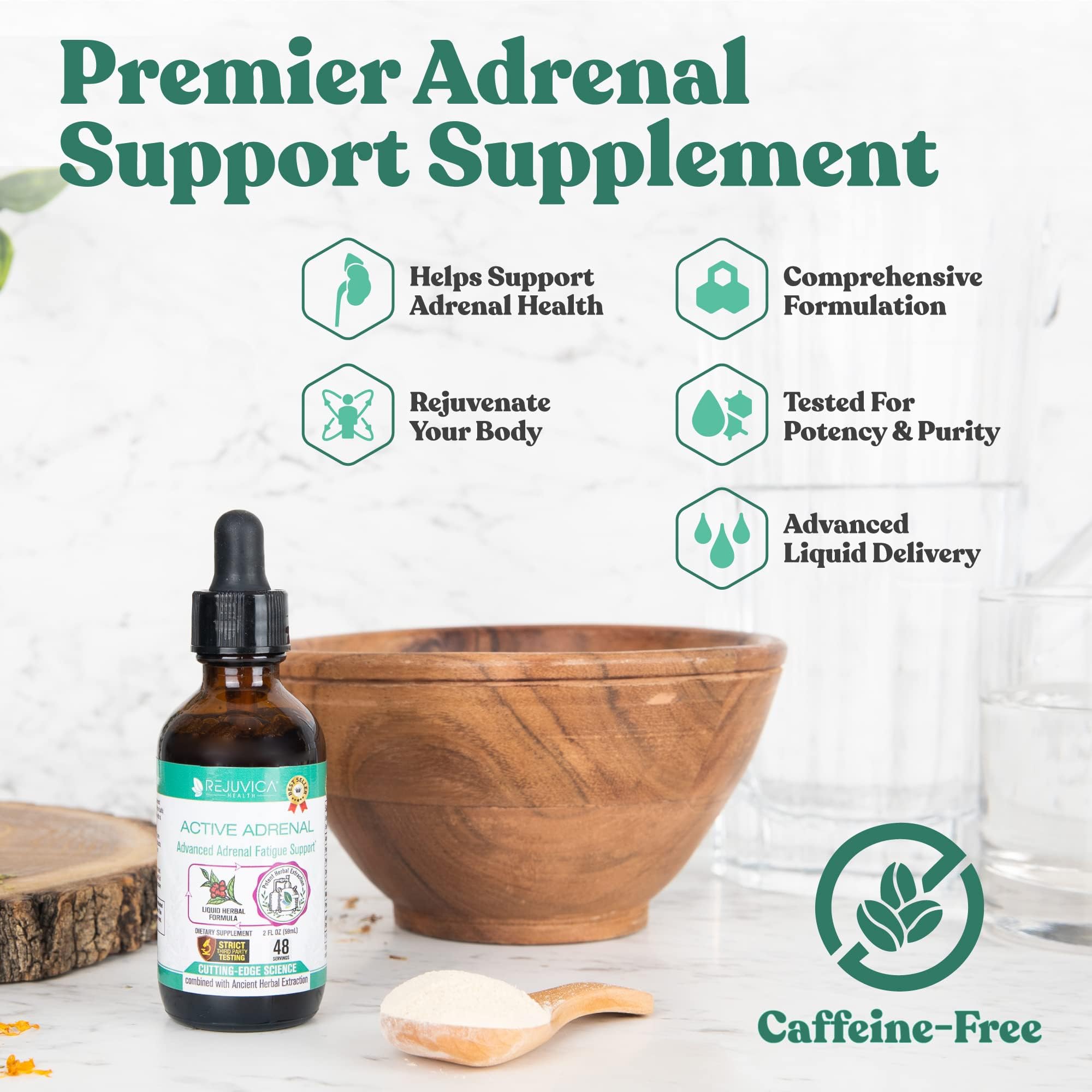 Active Adrenal - Advanced Adrenal Support Tincture - Liquid Delivery for Better Absorption Rejuvica Health uk supplements