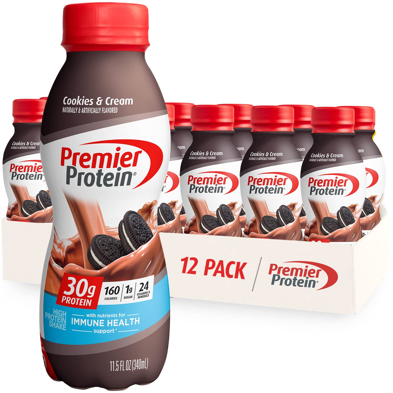 Premier Protein Shake, Cookies & Cream, 30g Protein, 1g Sugar, 24 Vitamins & Minerals Premier Protein uk supplements