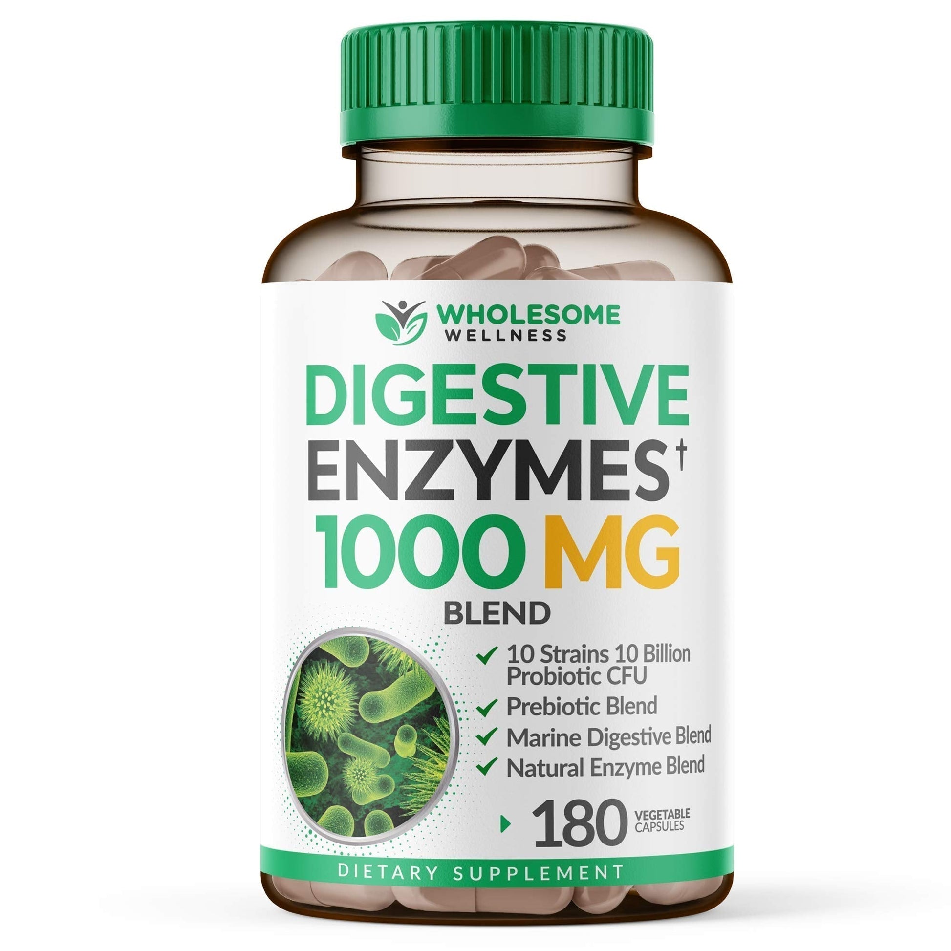 Wholesome Wellness Digestive Enzymes 1000MG Plus Prebiotics & Probioti Wholesome Wellness uk supplements