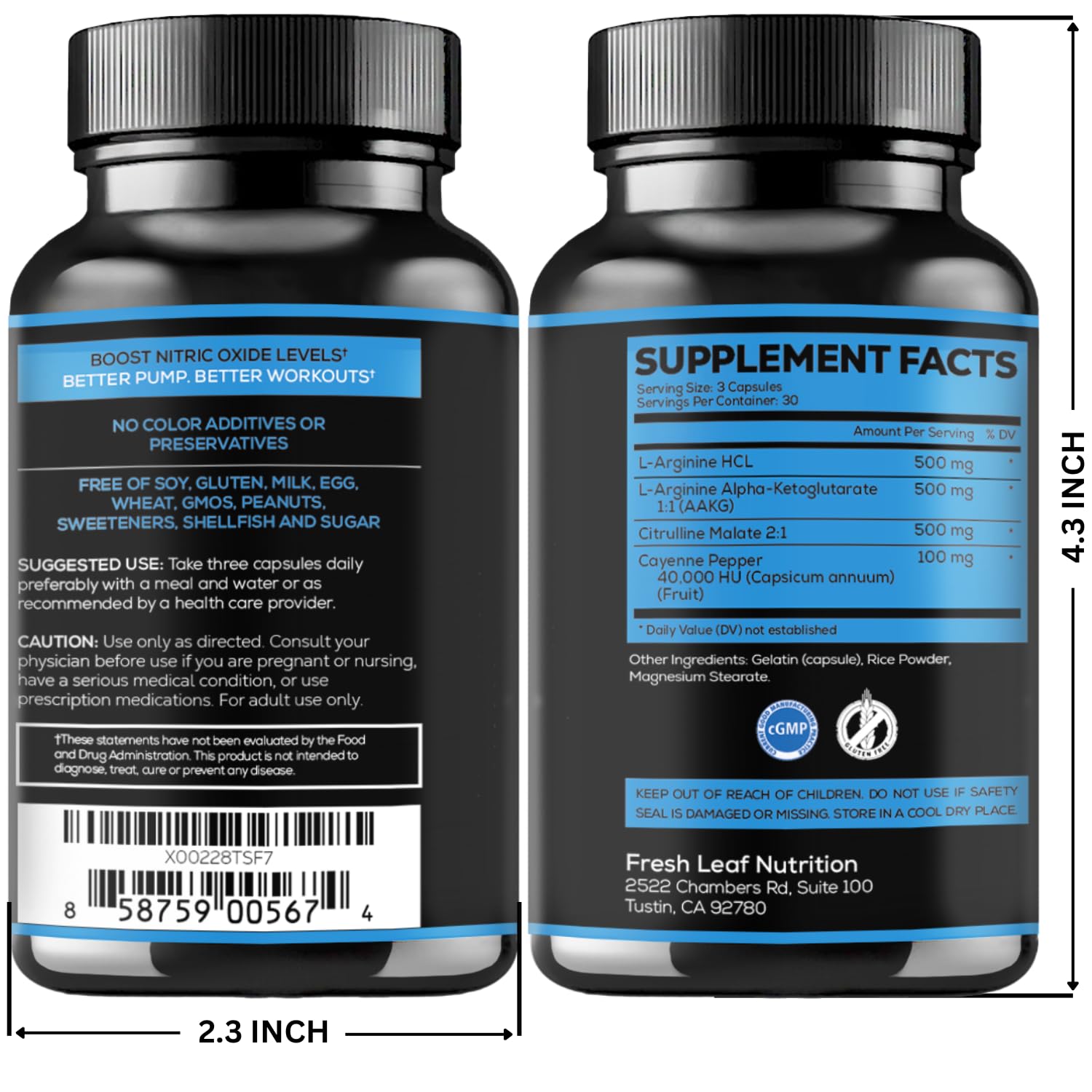 L Arginine Capsules with L-Citrulline 1500mg - Nitric Oxide Booster for Stamina, Muscle, Energy & Vascularity - L-Arginine and Essential Amino Supplement for Extra Strength VITBOOST uk supplements