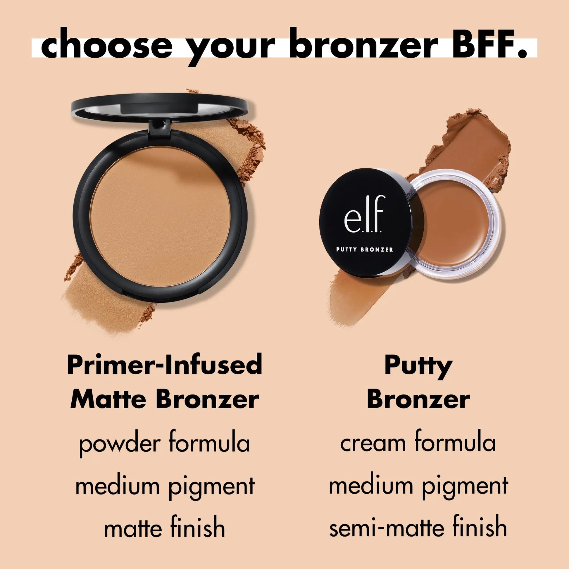 e.l.f. Primer-infused Bronzer, Long-Wear, Matte, Bold, Lightweight, Blends Easily, Contours Cheeks, Forever Sun Kissed, All-Day Wear, 0.35 Oz e.l.f. uk supplements
