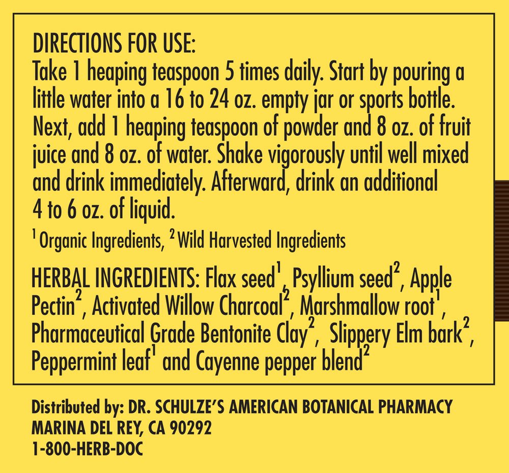 Dr. Schulze’s | Intestinal Formula #2 | Herbal Colon Cleanse Formula | Natural Detox Powder Dr. Schulze's uk supplements