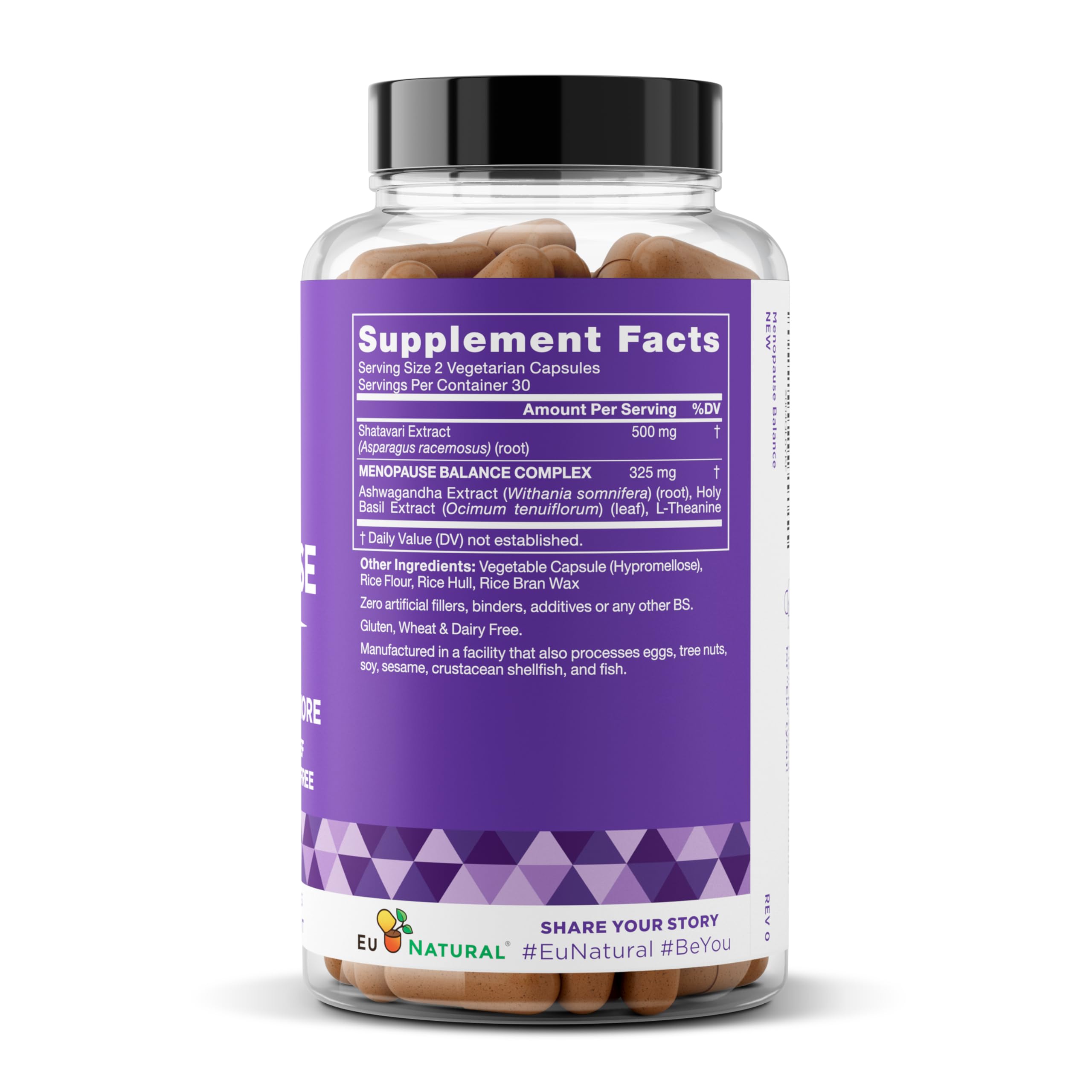 Premium Menopause Supplement for Women – Menopause Balance with Shatavari, Ashwagandha, L-Theanine & Holy Basil – Holistic Multi-Symptom Menopause Support & Hot Flash Relief – 60 Vegetarian Capsules Eu Natural uk supplements