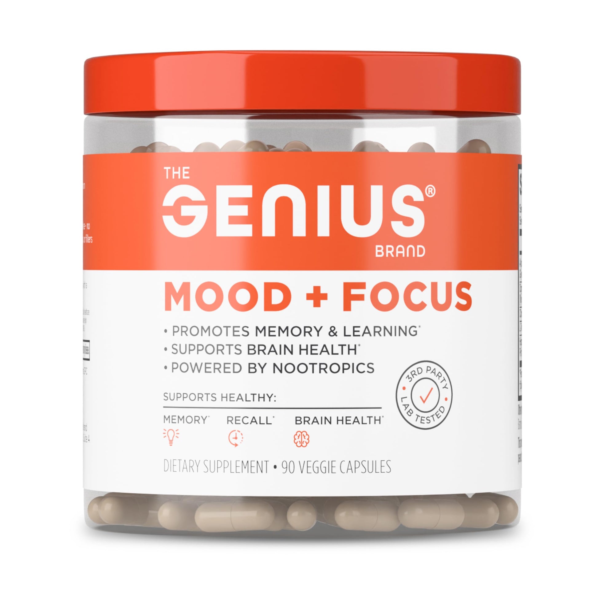 The Genius Brand Mood + Focus Nootropic – 400mg Organic Lion’s Mane, Alpha GPC & Citicoline – Memory & Focus Supplement – 30 Servings The Genius Brand uk supplements