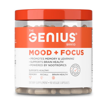 The Genius Brand Mood + Focus Nootropic – 400mg Organic Lion’s Mane, Alpha GPC & Citicoline – Memory & Focus Supplement – 30 Servings The Genius Brand uk supplements