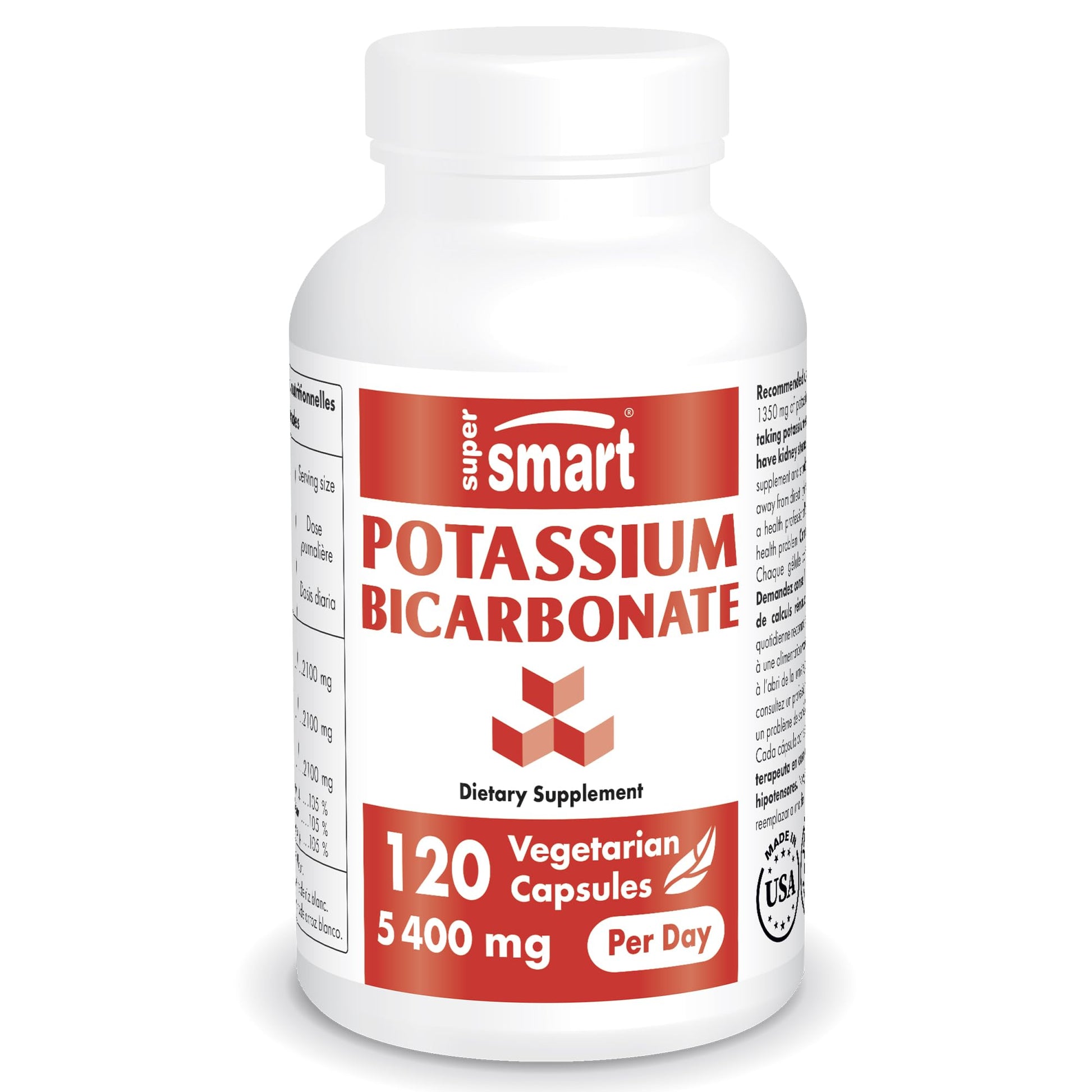 Supersmart - Potassium Bicarbonate 5400mg per Day (High Dose) - Electrolyte Mineral Supersmart uk supplements