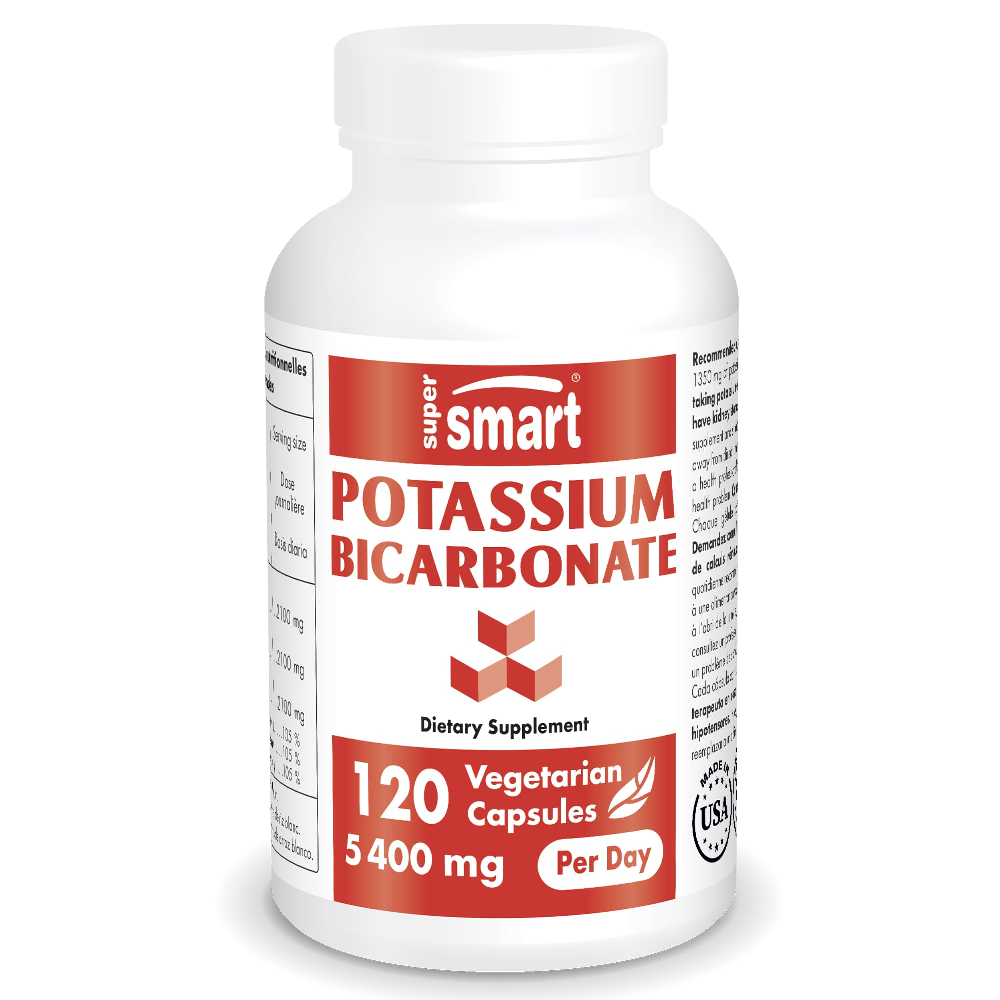 Supersmart - Potassium Bicarbonate 5400mg per Day (High Dose) - Electrolyte Mineral Supersmart uk supplements