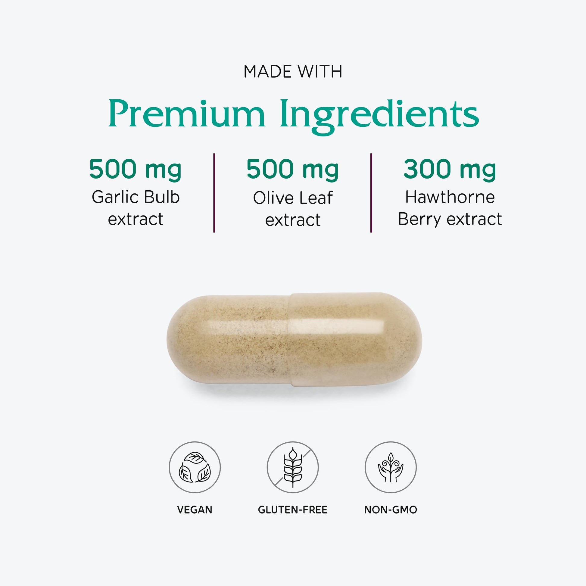 Vitanica VasoBlend - Heart Health Supplement with Folic Acid, Magnesium, CoQ10 & Terminalia Arjuna Bark - Heart Health Supplement - Consumer Line - 90 Vegan Caps Vitanica uk supplements