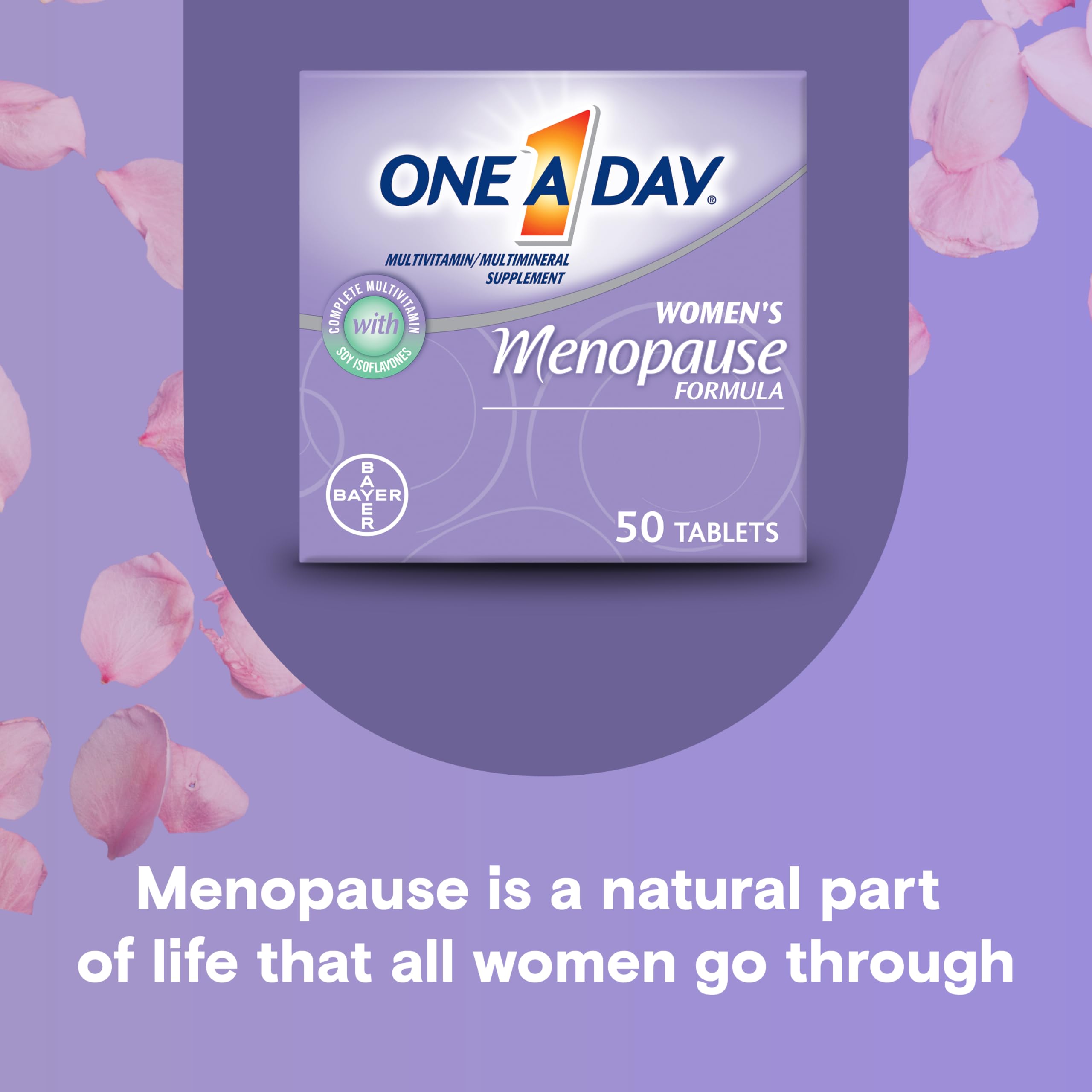 One A Day Women's Menopause Multivitamin with Vitamin A, Vitamin C, Vitamin D, Vitamin E and Zinc for Immune Health Support, Bone health, 50 Count ONE A DAY uk supplements