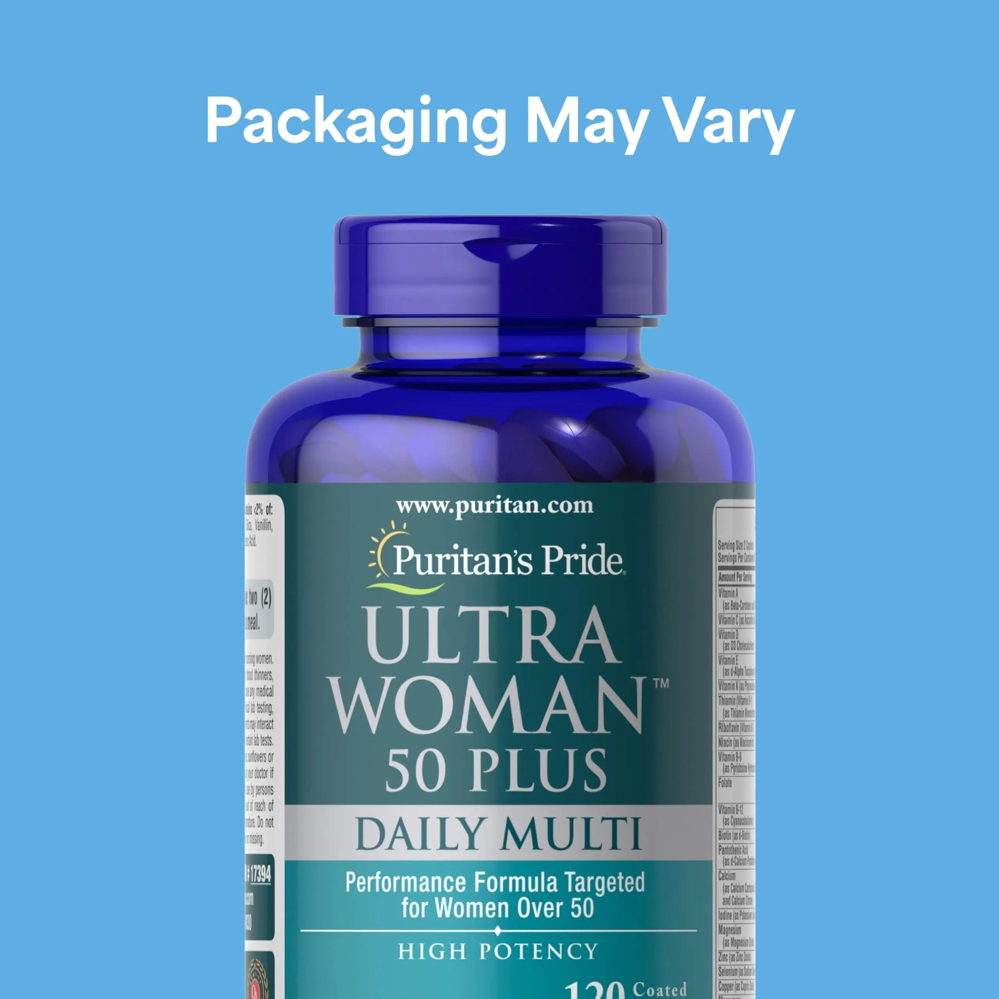 Puritan's Pride Ultra Woman 50 Plus High Potency Performance Time Release Daily Multivitamin with Zinc Puritan's Pride uk supplements