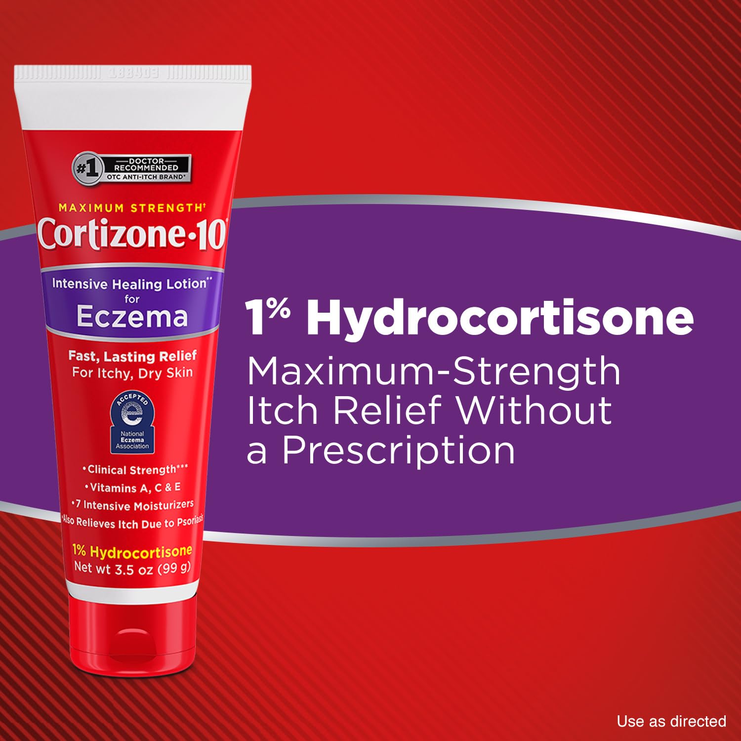 Cortizone-10 Maximum Strength Intensive Healing Itch Relief Lotion for Eczema, 1% Hydrocortisone, Fast-Acting, Anti-Itch Cream for Minor Skin Irritations, Rashes and Inflammation Due to Eczema, 3.5 oz Cortizone 10 uk supplements