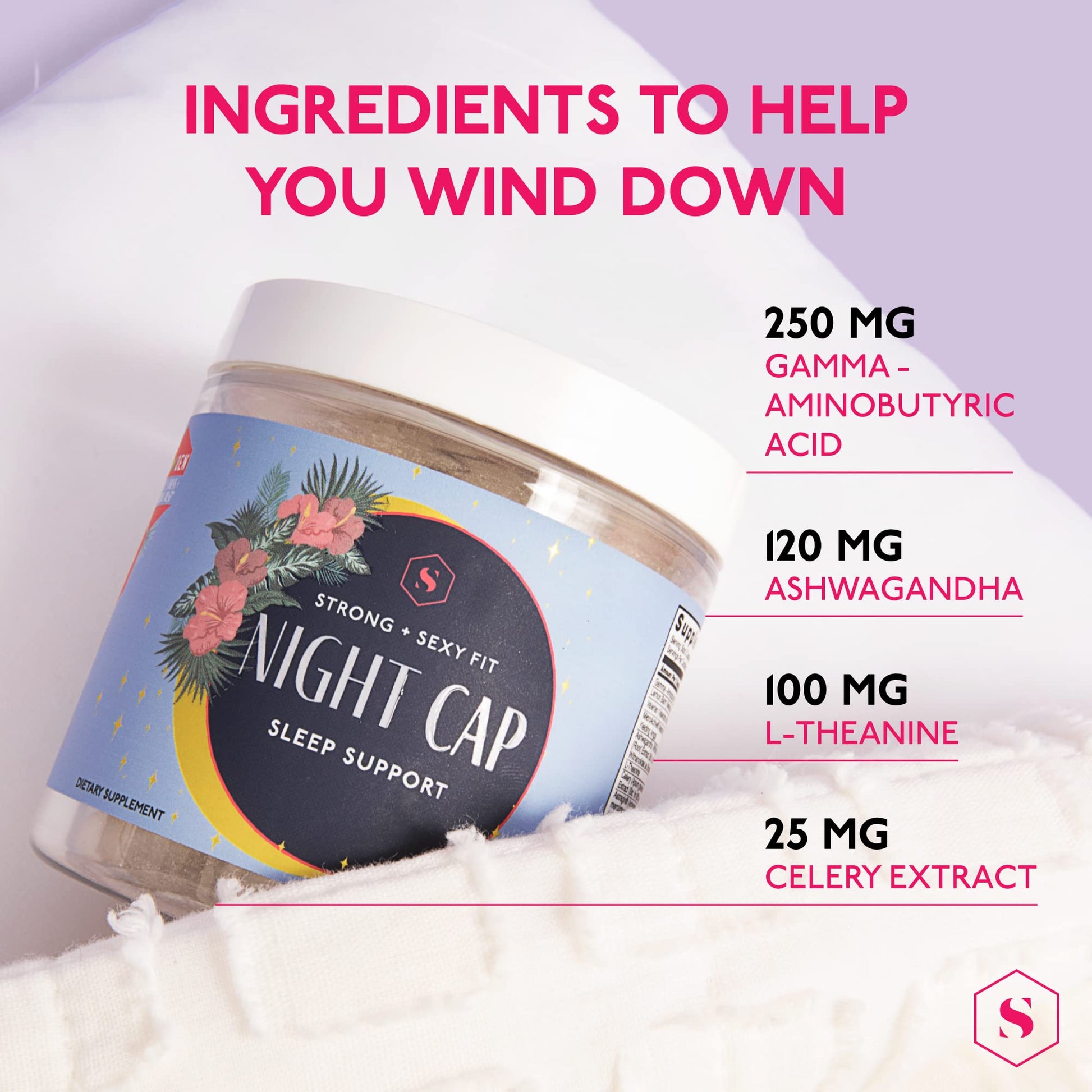 Strong + Sexy Fit Night Cap Sleep Support, Supplement to Help You Fall Asleep Faster Strong + Sexy Fit uk supplements