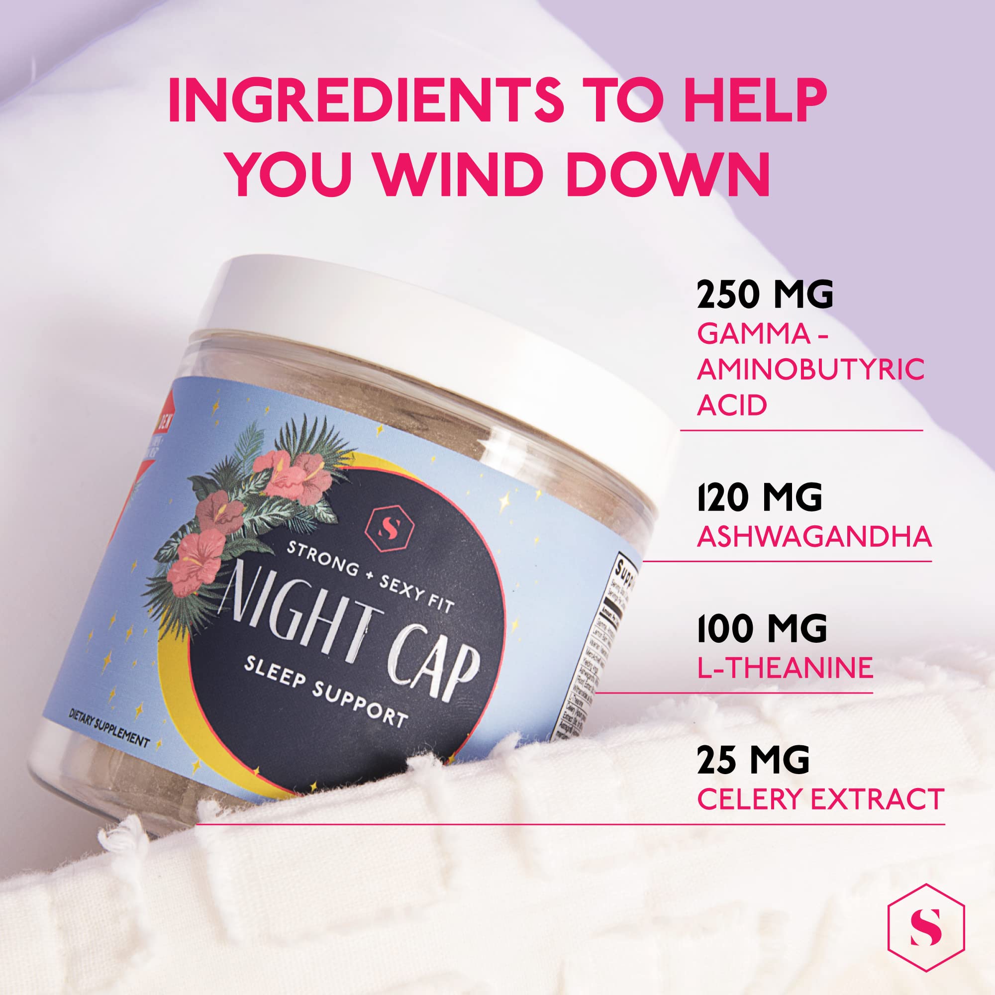 Strong + Sexy Fit Night Cap Sleep Support, Supplement to Help You Fall Asleep Faster Strong + Sexy Fit uk supplements