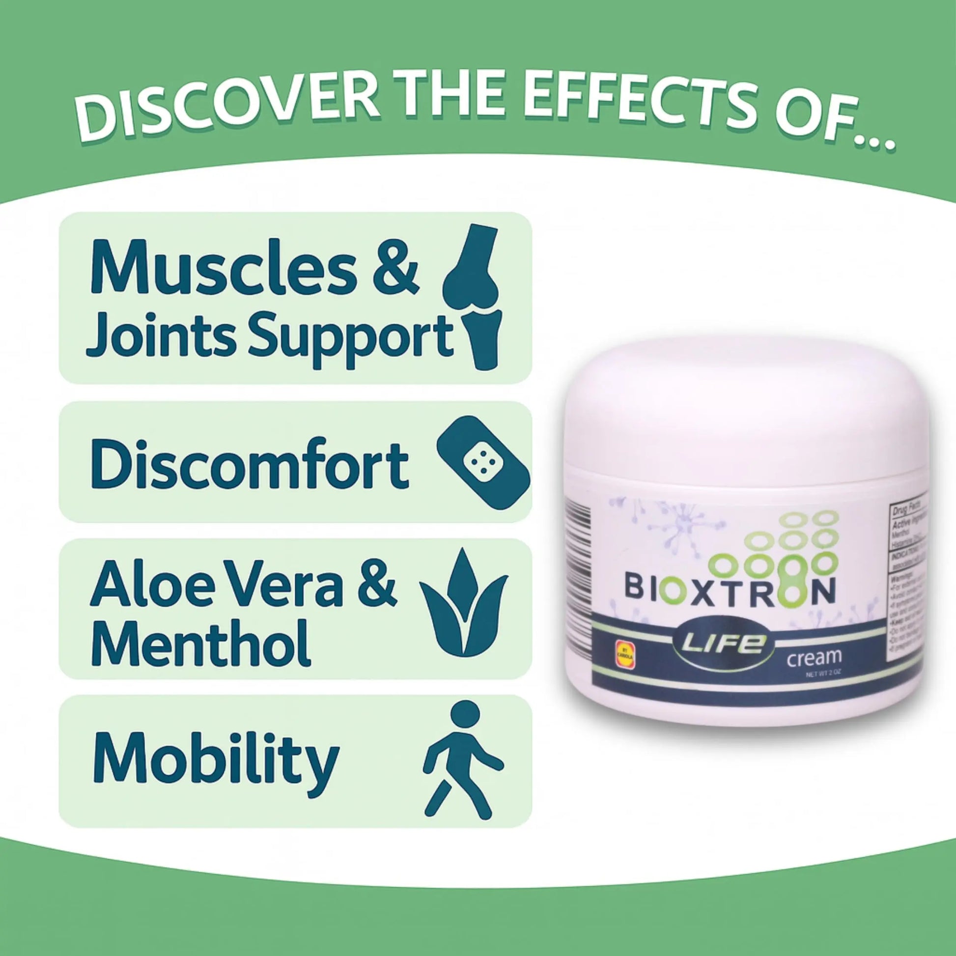 Bioxtron Life Cream Natural AFA Stem Cell Supplement 2 oz - Joint Pain - Muscle Pain - Fatigue Bioxtron uk supplements