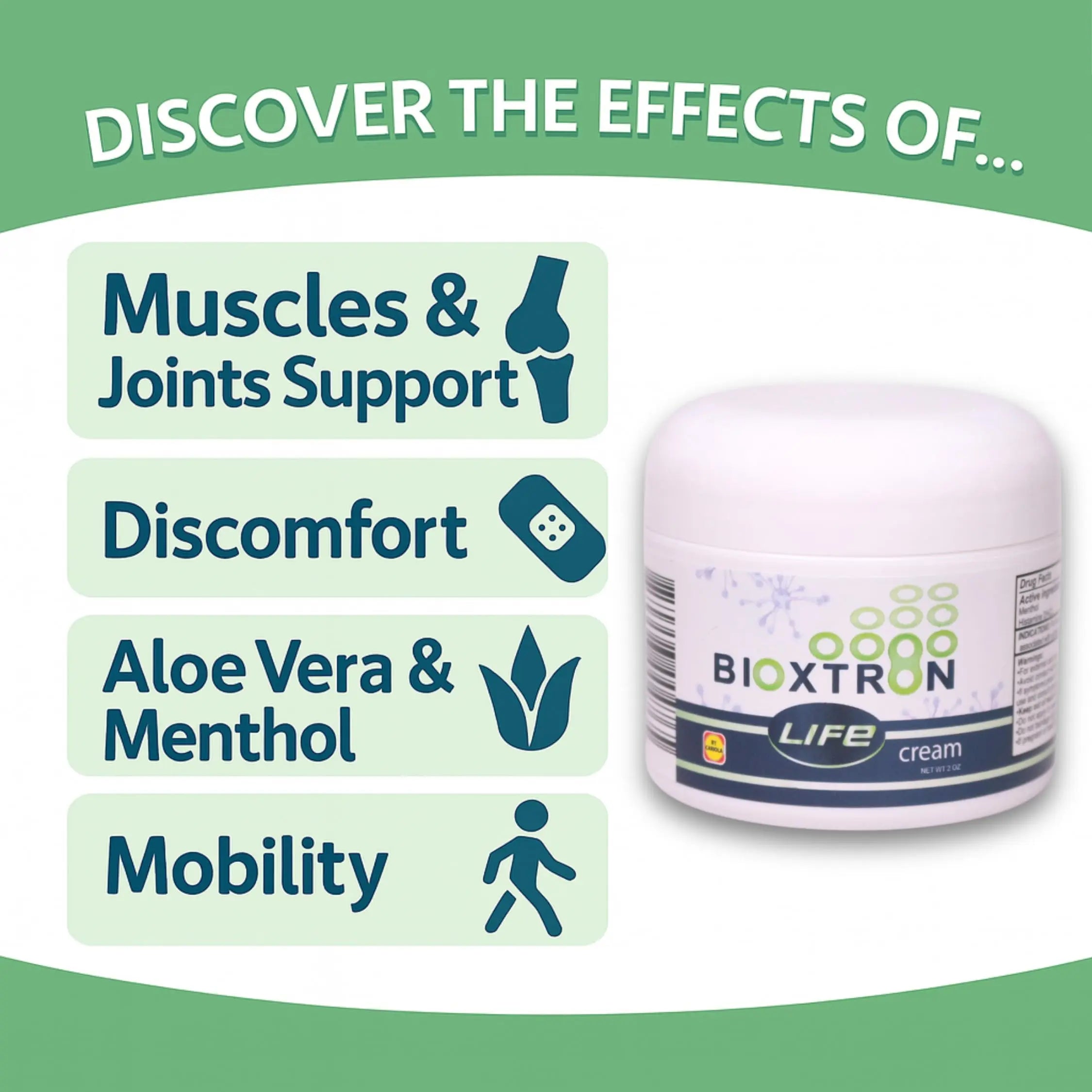 Bioxtron Life Cream Natural AFA Stem Cell Supplement 2 oz - Joint Pain - Muscle Pain - Fatigue Bioxtron uk supplements