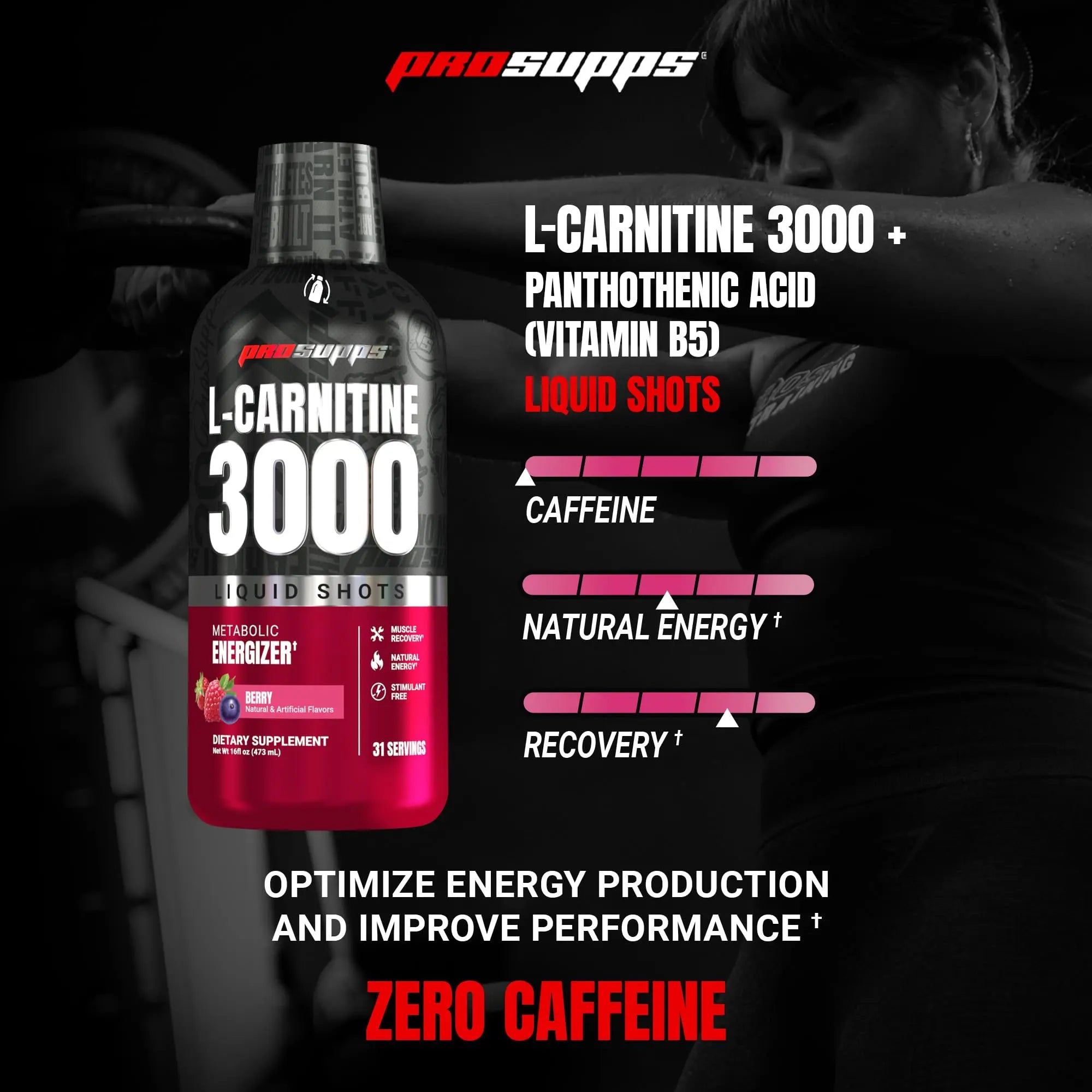 ProSupps L-Carnitine Liquid 3000, Stimulant-Free Liquid Shots for Men & Women - Clean Workout Drink for Energy, Performance & Muscle Recovery ProSupps uk supplements