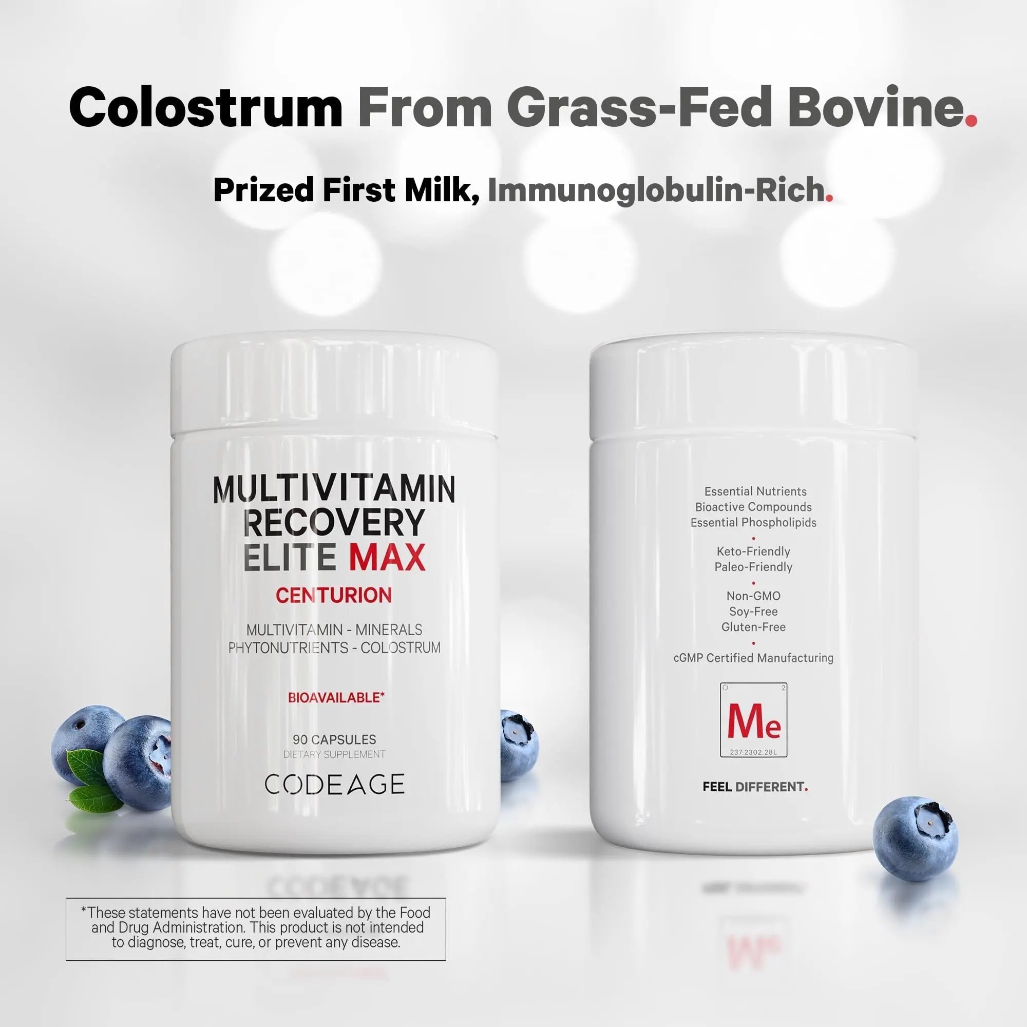 Codeage Multivitamin Recovery Elite Max Supplement - Vitamins A, C, D, E, B-Complex, Essential Minerals, Antioxidants, Colostrum Codeage uk supplements