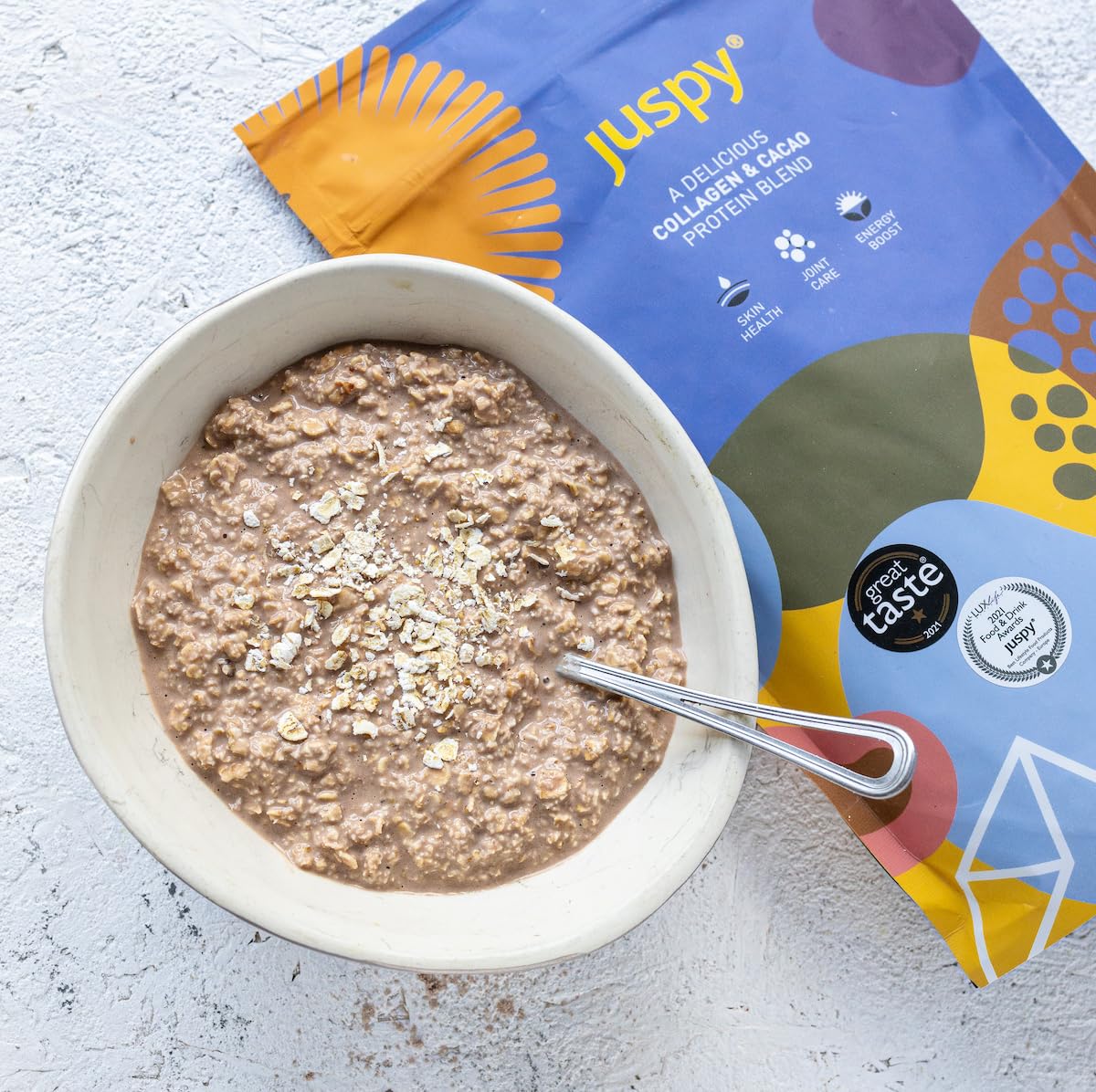 Juspy Premium Marine Collagen Powder + High Protein Cacao Superfood Blend Juspy uk supplements