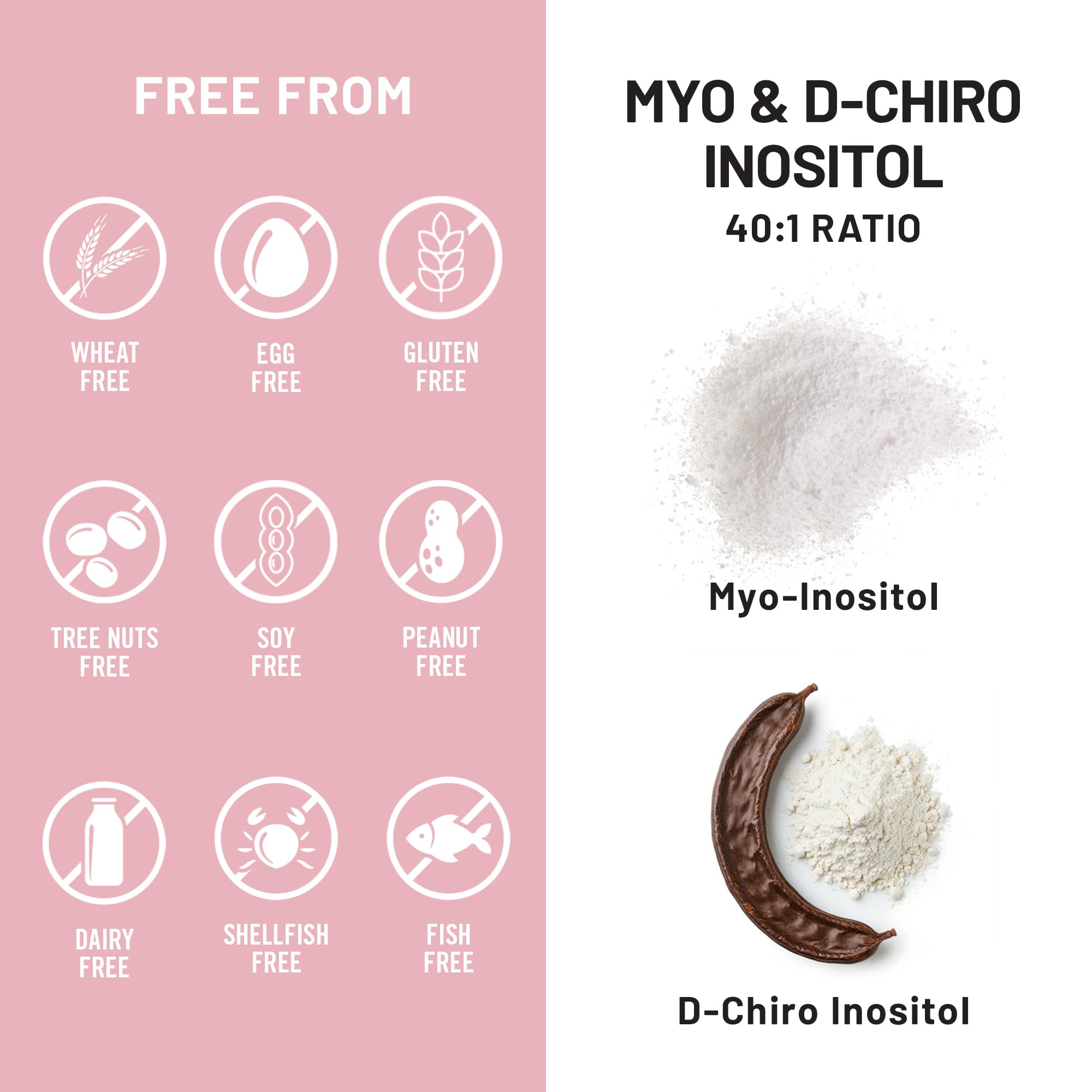 NatureWise Myo-Inositol & D-Chiro Inositol Supplement for Women - Fertility Supplements for Women - Ideal 40:1 Ratio - Myo Inositol 2000mg - Non-GMO, Vegan, USA Manufactured - [30-Day Supply] NatureWise uk supplements