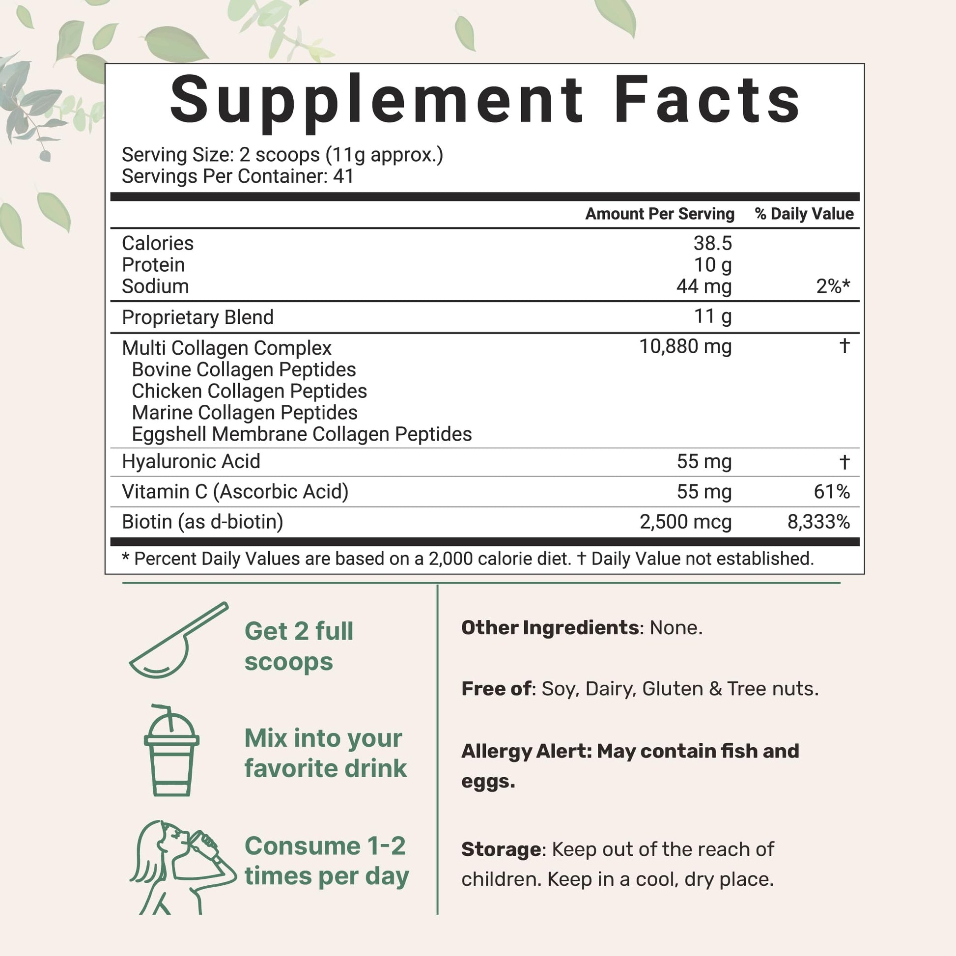 Multi Collagen Peptides Powder, 16 Oz - Hydrolyzed Protein Peptides | Type I,II,III,V,X Micro Ingredients uk supplements