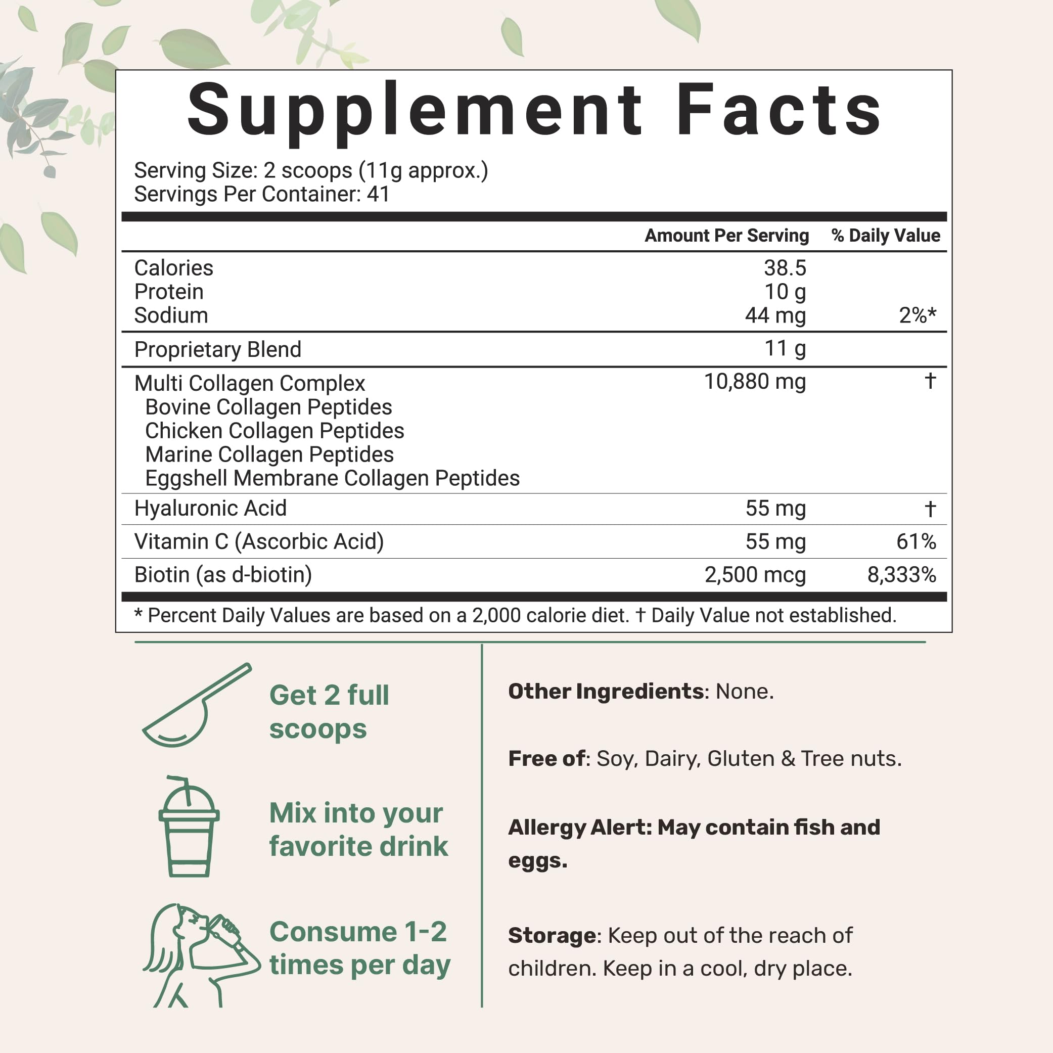 Multi Collagen Peptides Powder, 16 Oz - Hydrolyzed Protein Peptides | Type I,II,III,V,X Micro Ingredients uk supplements