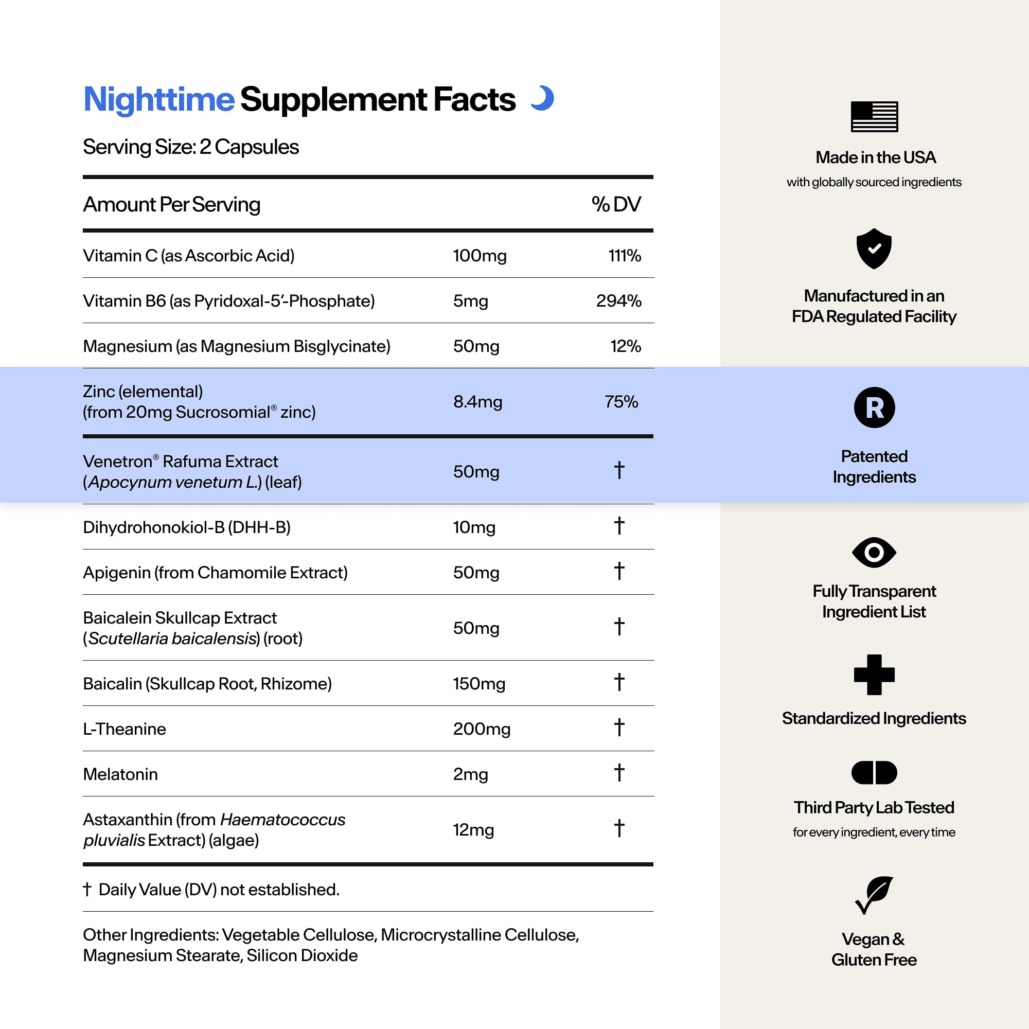 STASIS Nighttime Supplement for Men & Women with Magnesium, Melatonin, Zinc & Botanical Extracts, Evening Routine Support Capsules for Bedtime Use, Vegan, Non GMO, 25 Servings, 1 Month Supply STASIS uk supplements