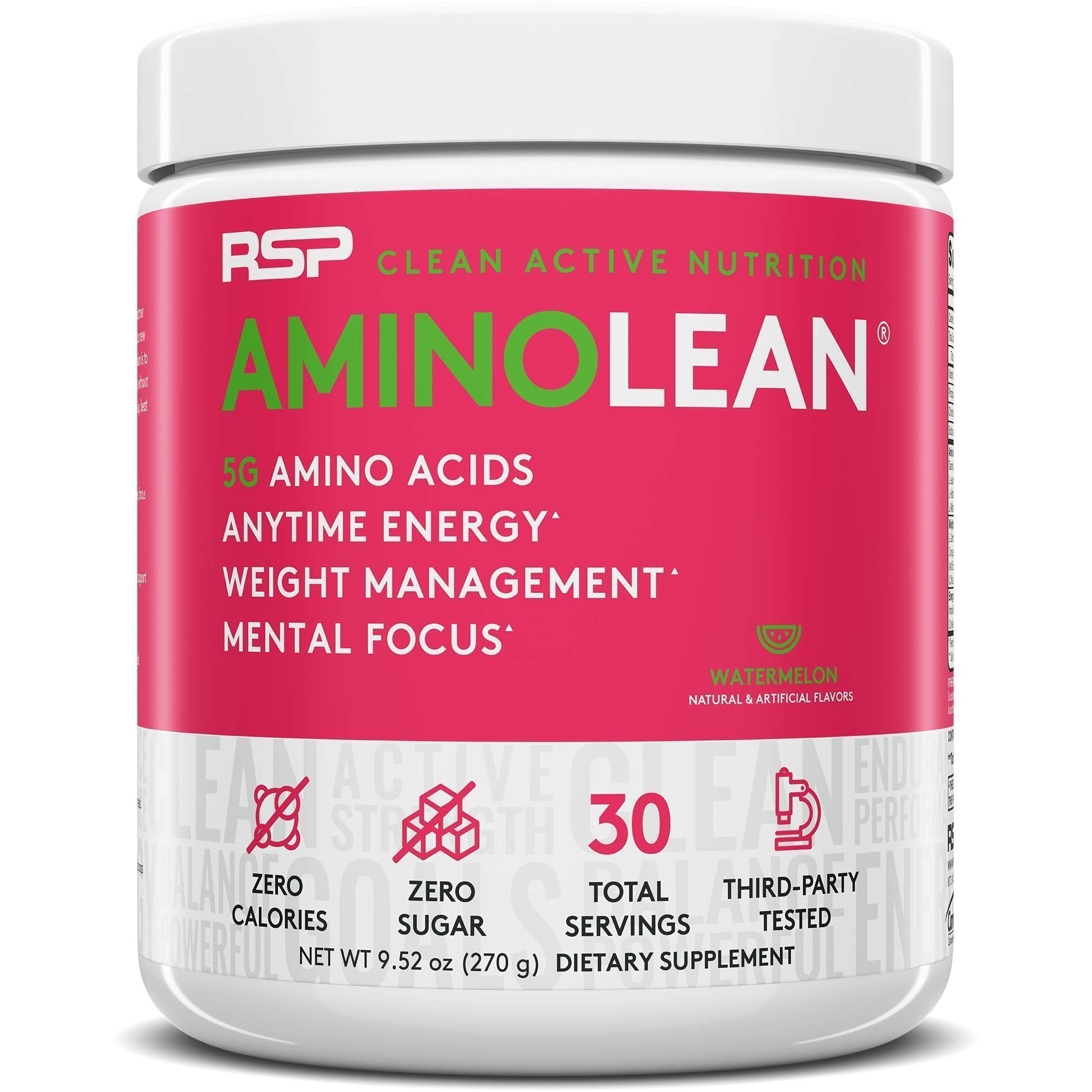 RSP NUTRITION AminoLean Pre Workout Energy (Watermelon 30 Servings) with TrueFit RSP NUTRITION uk supplements