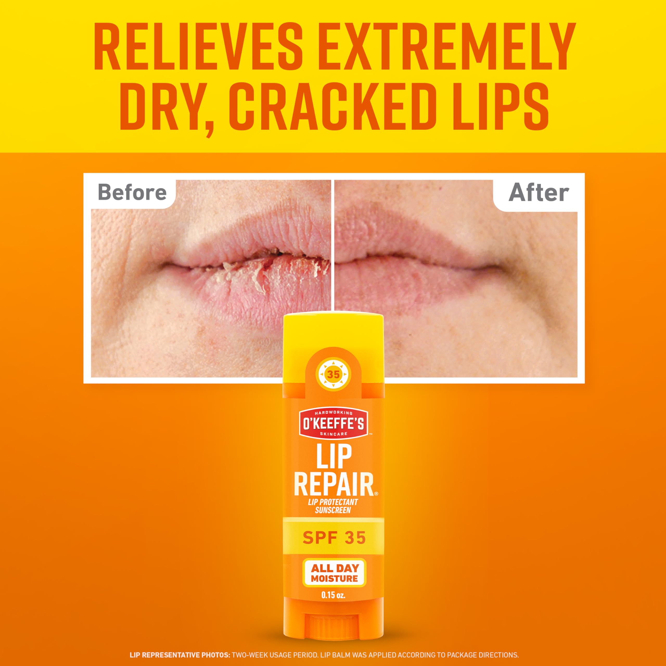 O'Keeffe's Lip Repair SPF 35 Lip Balm - Stick (3 Pack) - Sun-Safe Moisturizer for Extremely Cracked, Dry Lips O'Keeffe's uk supplements