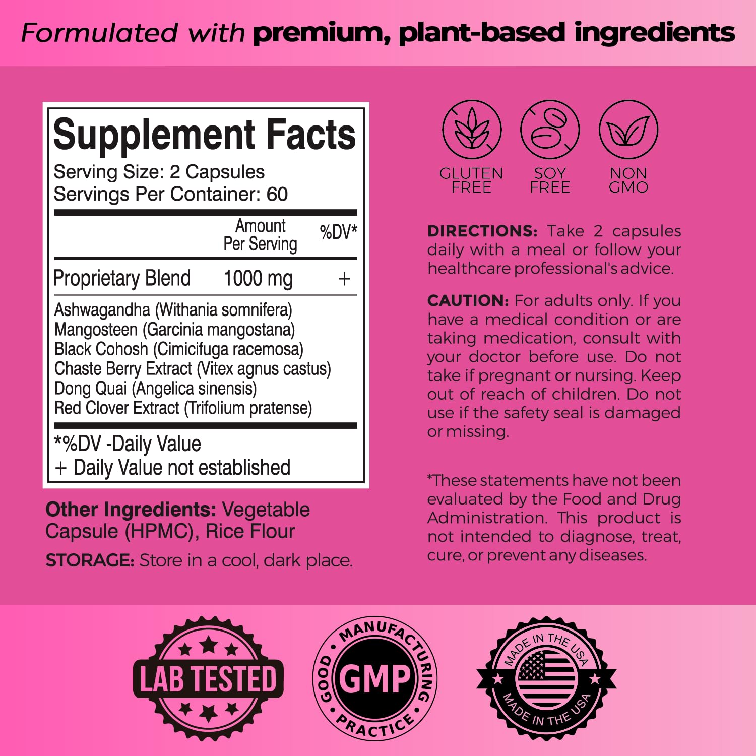 Perimenopause & Menopause Support Supplement for Women – Multi‑Symptom Relief with Black Cohosh & Red Clover Isoflavones | Ashwagandha Adaptogen & Herbal Blend | Hormone Balance Support | 120 Capsules SelecWell uk supplements