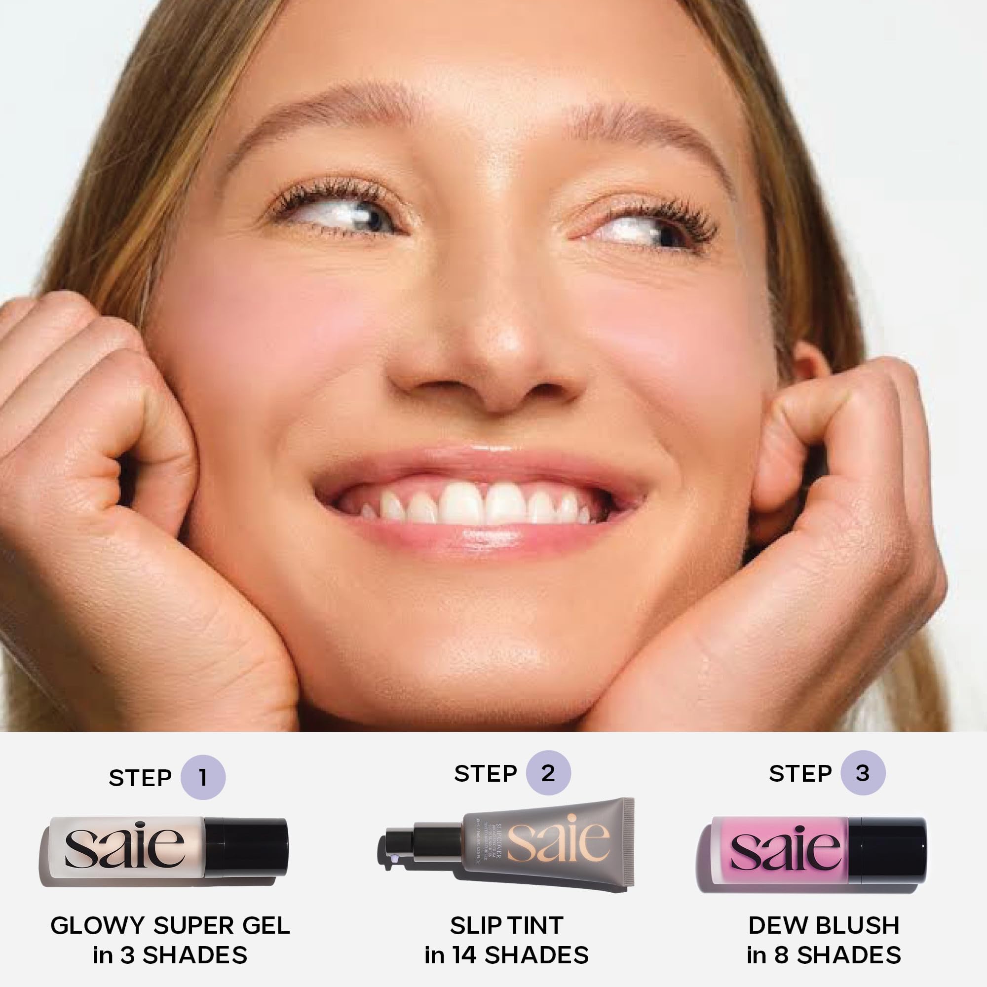 Saie Mini Glowy Super Gel - Hydrating Makeup Primer and Illuminating Glow Serum Enriched with Vitamin C and Squalane Oil - All-Over Liquid Highlighter Makeup for Instant Glass Skin - Starglow (0.5 oz) Saie uk supplements