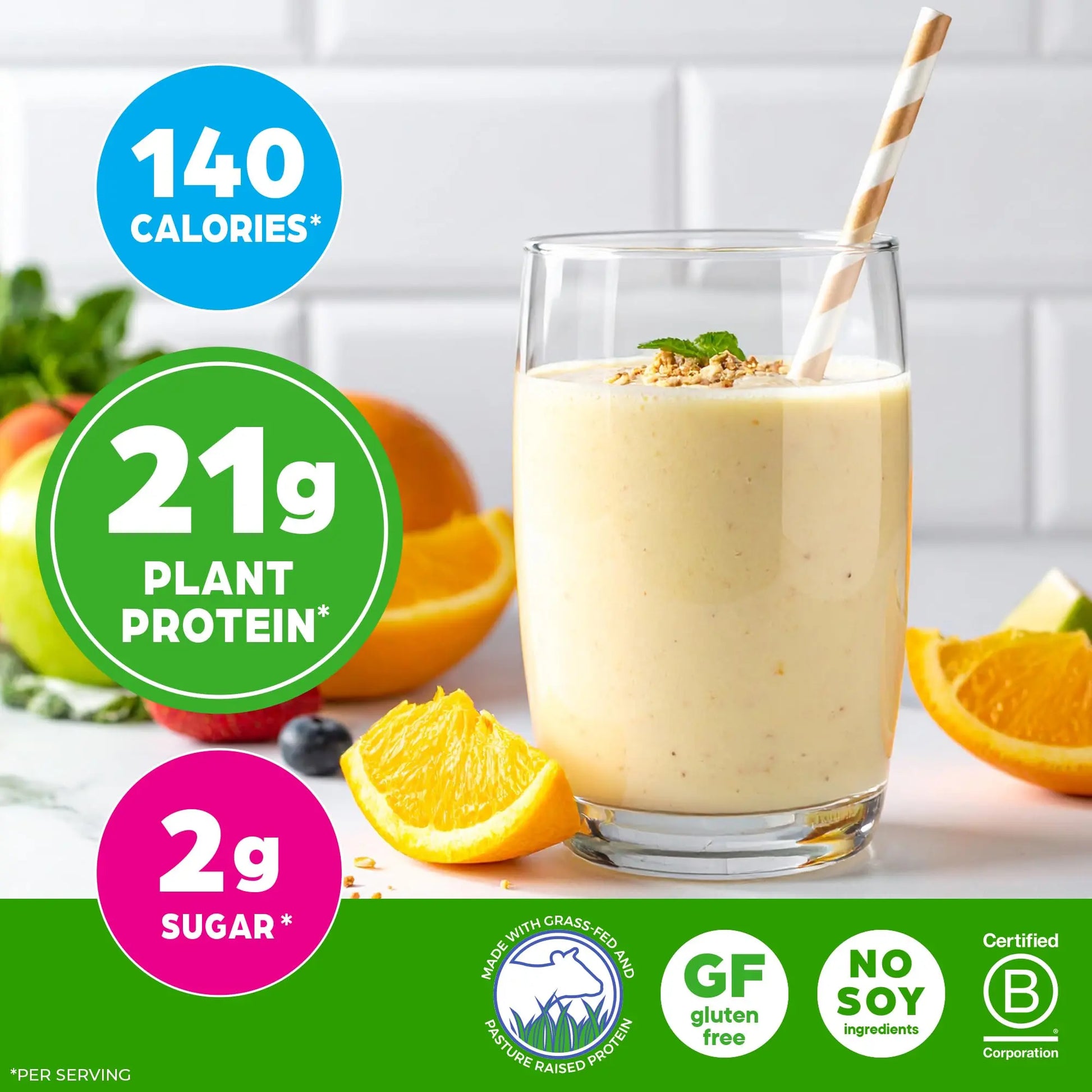 Orgain Whey Protein Powder, Vanilla Bean, 21g Grass Fed Dairy Protein, 5g BCAAs, 3g Prebiotic Fiber, 2g Sugar, No Added Hormones, Gluten Free, Kosher, for Shakes & Smoothies, 1.82 lb Orgain uk supplements