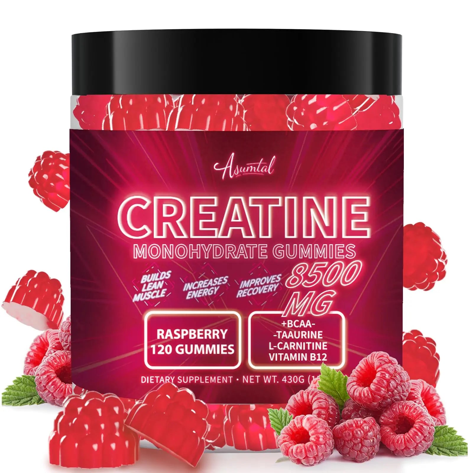 Asumtal Creatine Monohydrate Gummies for Men & Women, Creatine Monohydrate Supplement for Muscle Growth, Strength & Energy Support Asumtal uk supplements