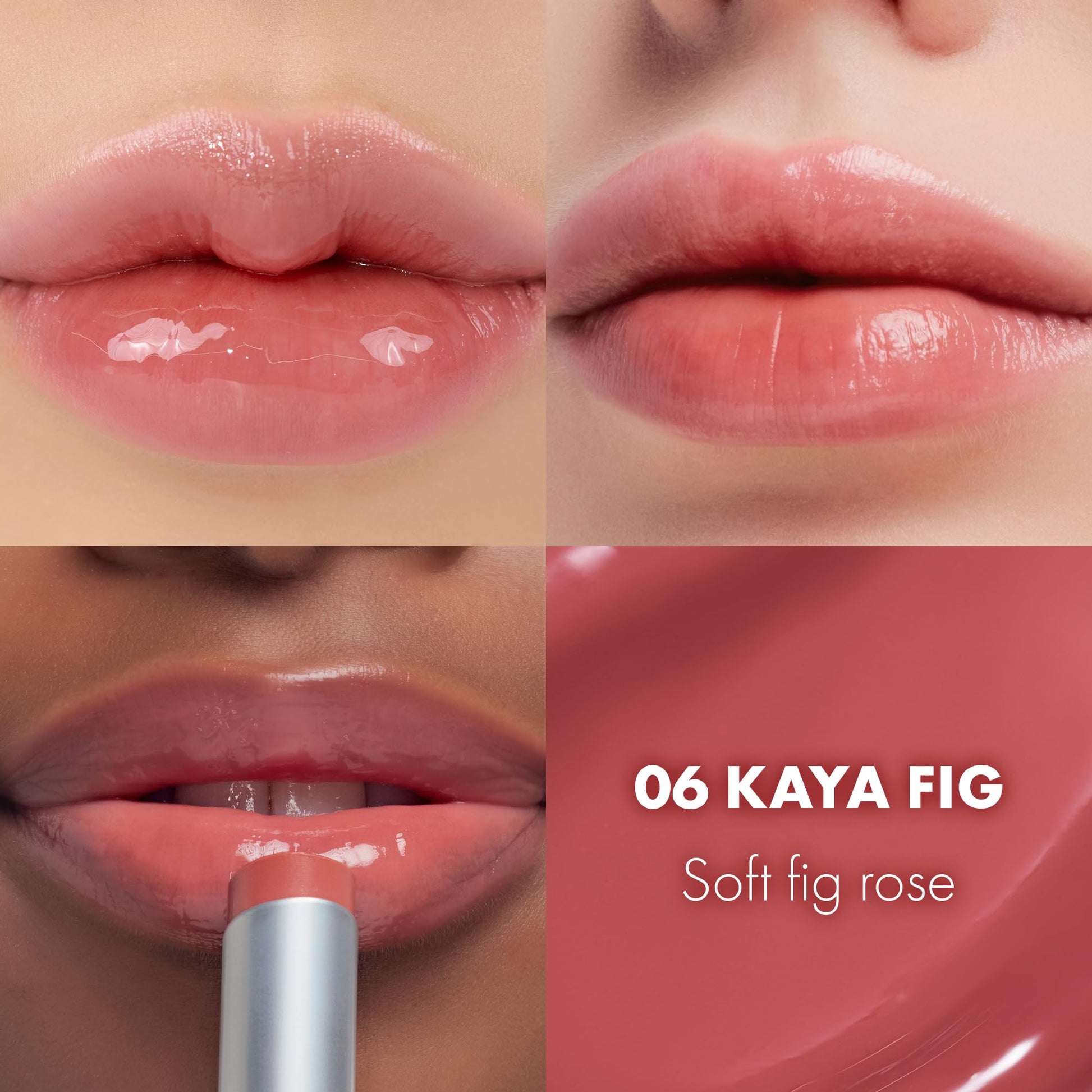 rom&nd GLASTING MELTING BALM #06 Kaya Fig - Vegan K-Beauty Tinted Lip Balm for Crystal Water-Gloss Shine, Deep Hydration & MLBB Rosy Nude Color | Non-Sticky, Long-Lasting Comfort for All Ages rom&nd uk supplements