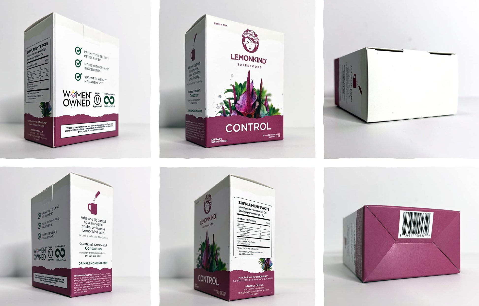 LEMONKIND Organic Zero Calorie Control - Healthy Supplement for Controling Snacking LEMONKIND uk supplements