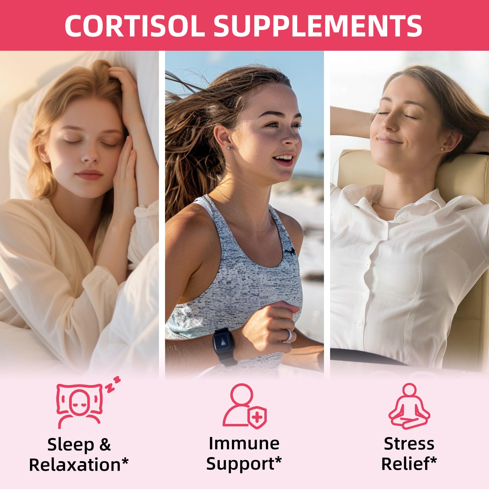GZ HAOYUAN Cortisol Supplement Liquid Drops for Women and Men with Magnesium, Ashwagandha, L-theanine, Phosphatidylserine for Lower Cortisol, Calm, Mood, Sleep Support - 2 FL.OZ, Strawberry GZ HAOYUAN uk supplements