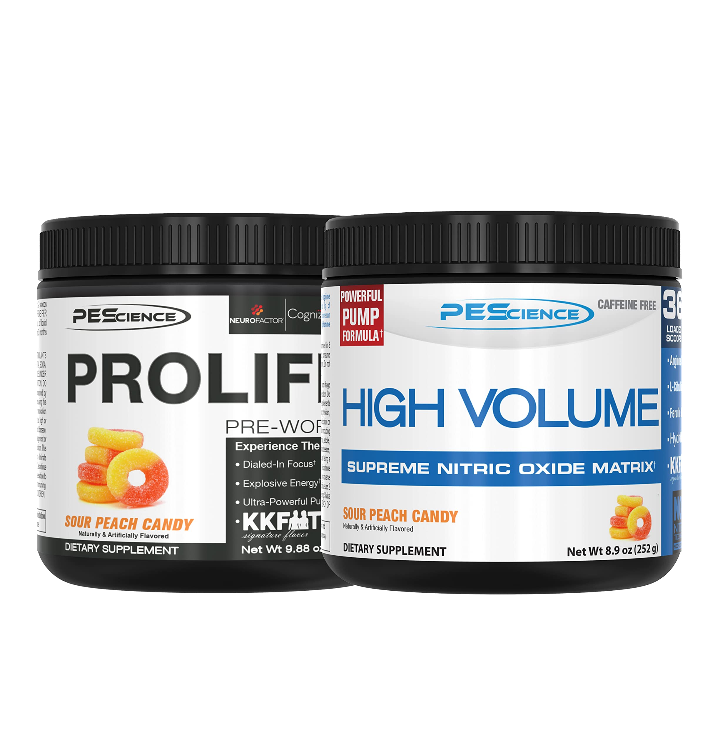 PEScience High Volume + Prolific Pre-Workout Stack, Powerful Nitric Oxide & Energy PEScience uk supplements
