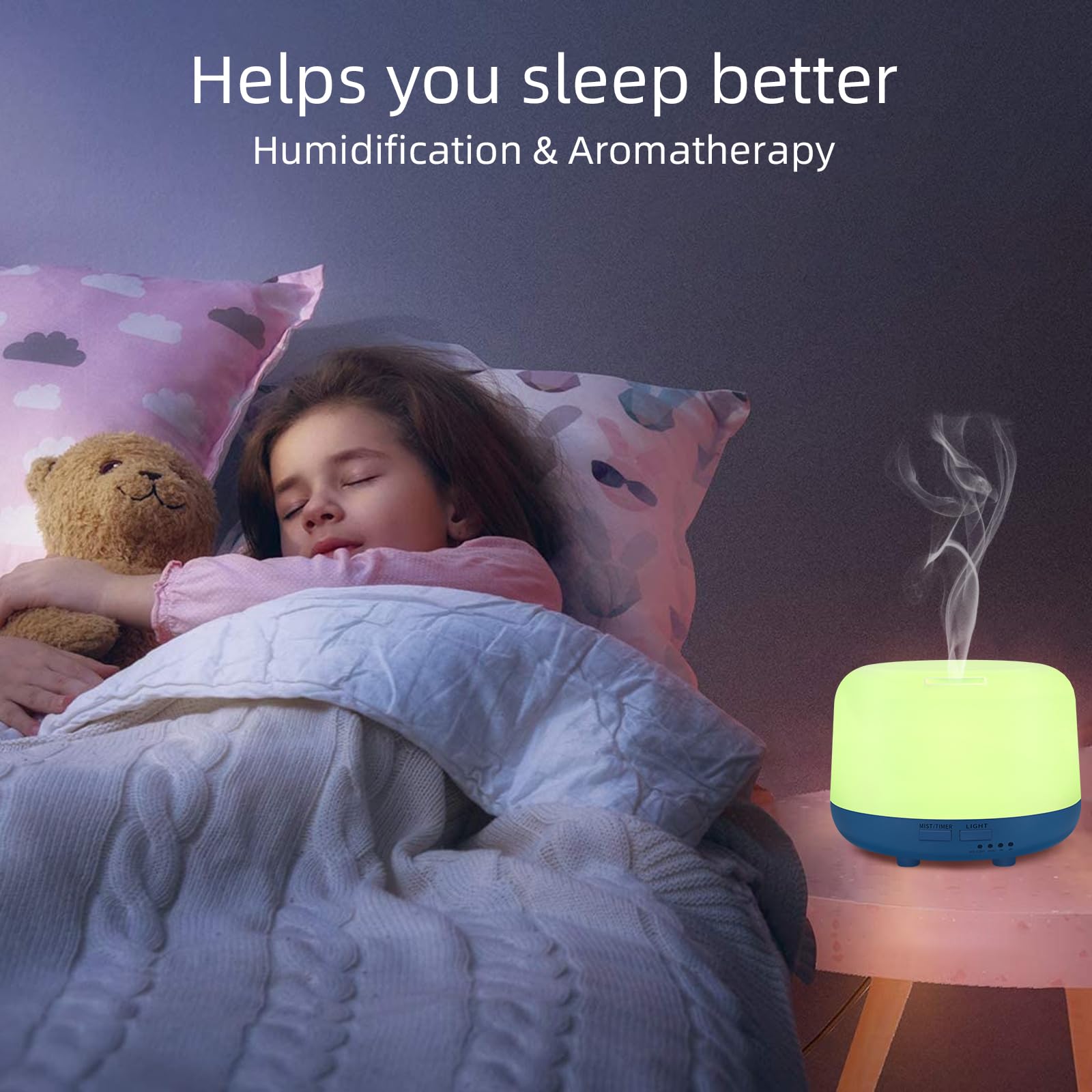 Marchred 300ML Essential Oil Diffuser with Remote Control, 7 LED Color Changing Light Marchred uk supplements