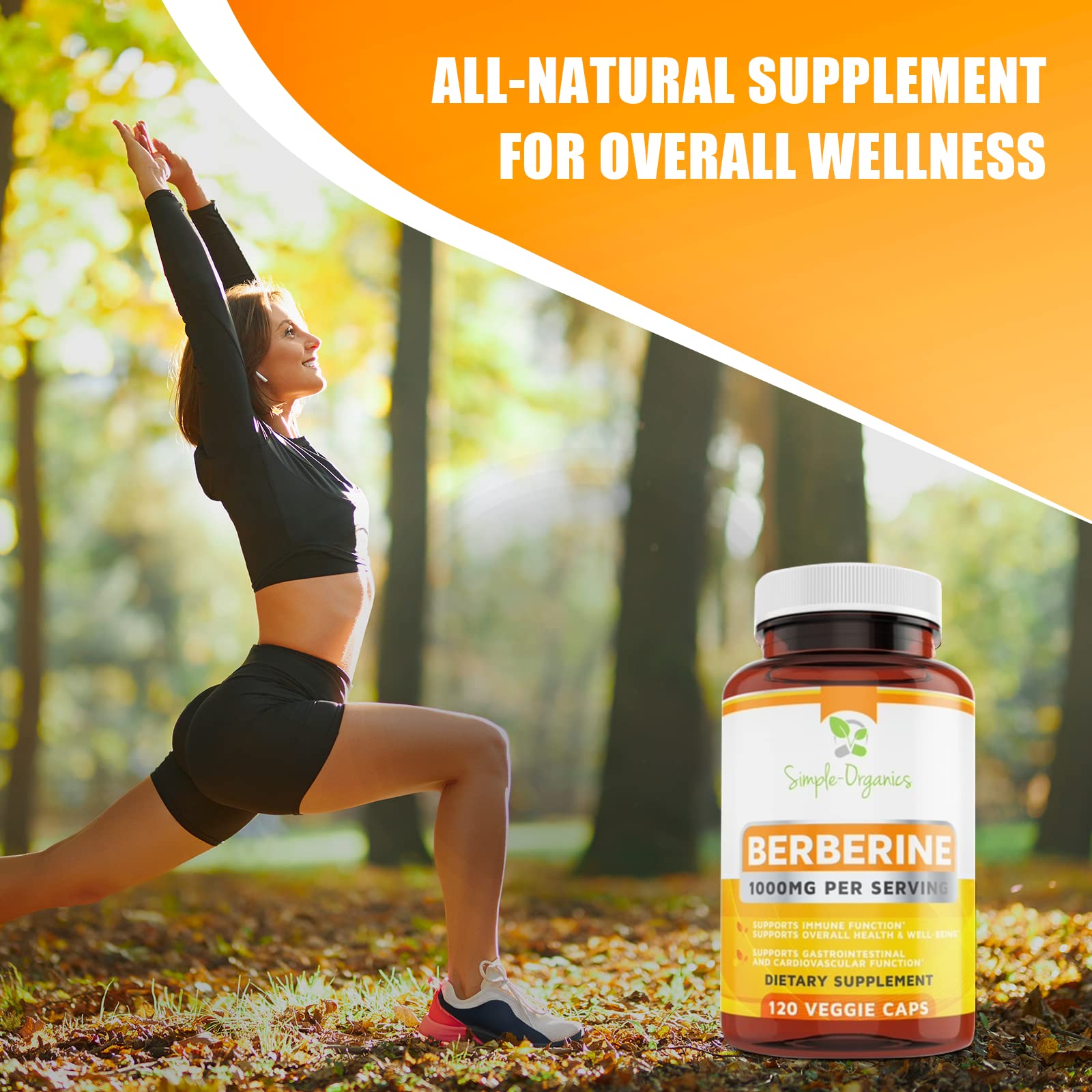 Simple-Organics Berberine 500mg (1000mg Per Serving) for Supports Healthy Immune Simple-Organics uk supplements