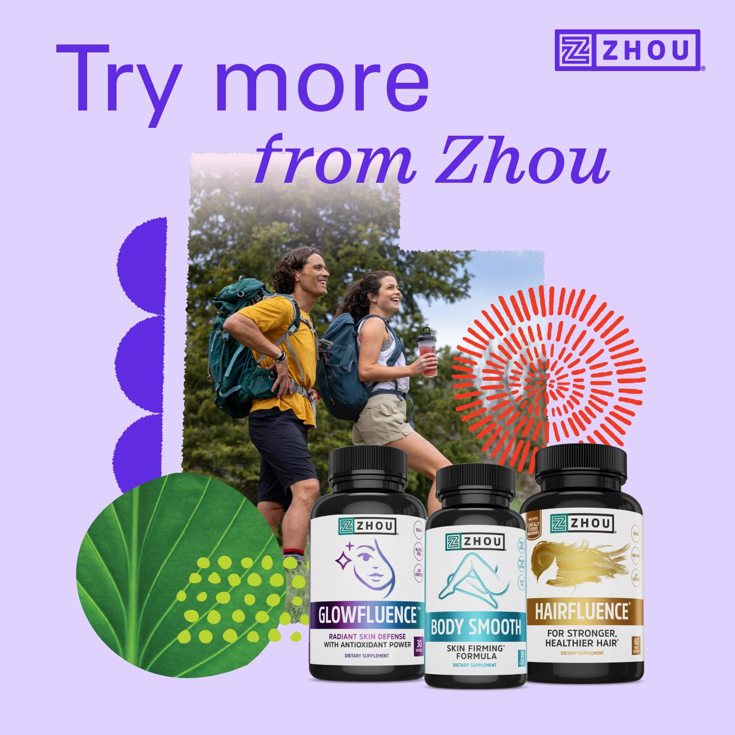 Zhou Body Smooth - Cellulite Pills for Women, Dimpless Anti Cellulite Supplement for Firm Smooth Skin with Hyaluronic Acid & Vitamin C, Skincare for Thigh, Legs, Butt, Supports Hydration - 30 Capsules ZHOU uk supplements