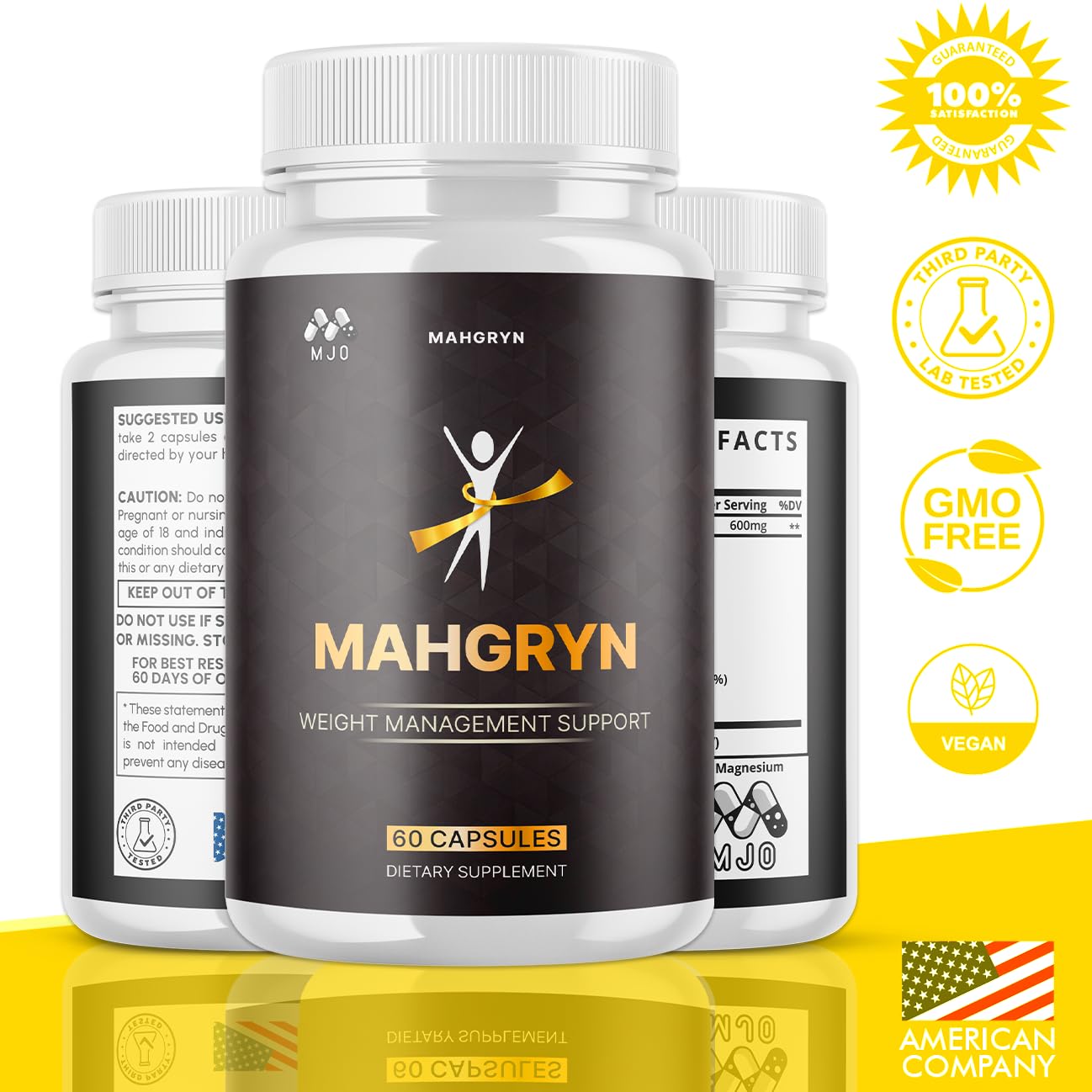 (3 Pack) Mahgryn Capsules, Official Mahgryn Pills with All Natural Ingredients, Advanced Overall Health and Wellness Vitamin Supplement Formula for Maximum Strength Multivitamin Support (180 Capsules) MJO uk supplements
